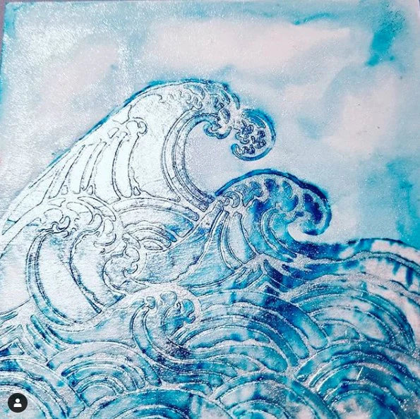 The Crafters Workshop 6x6 Stencil Wave