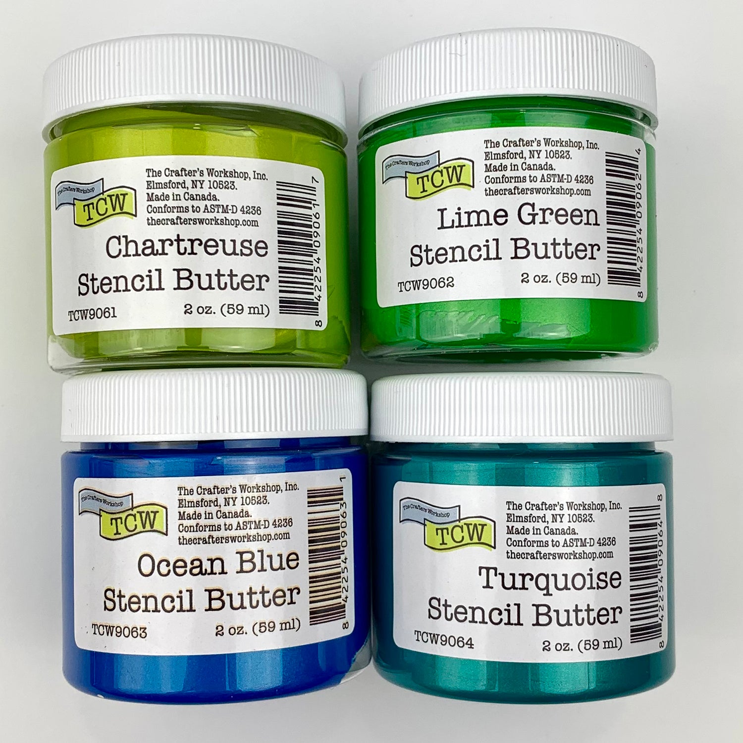 The Crafters Workshop (TCW) Stencil Butter 4-pack Caribbean Sea