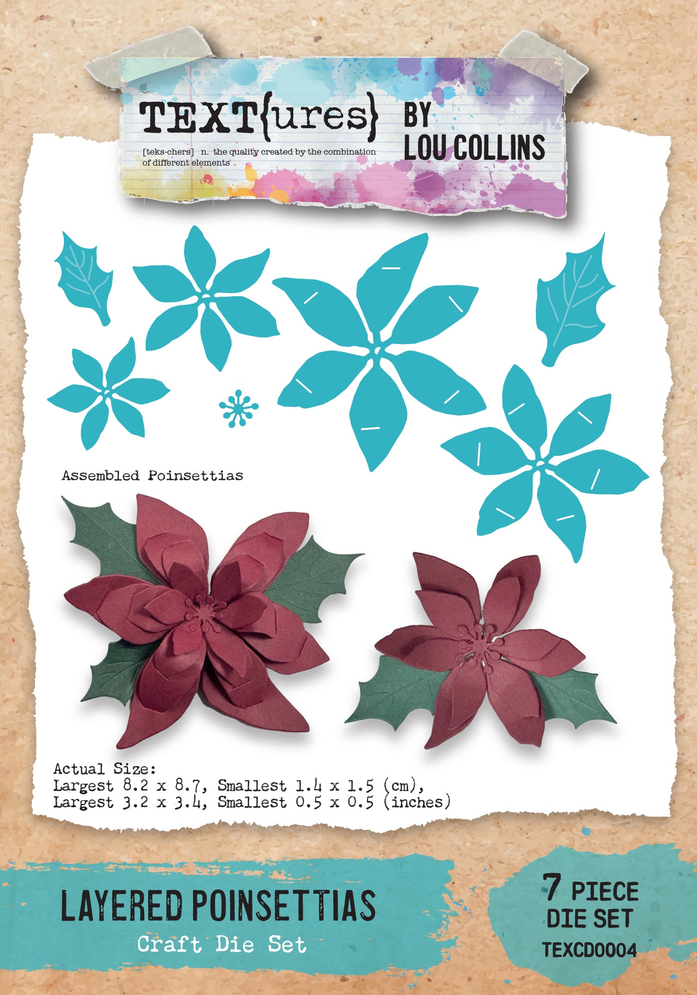 TEXT{ures} Layered Poinsettias Craft Die Set