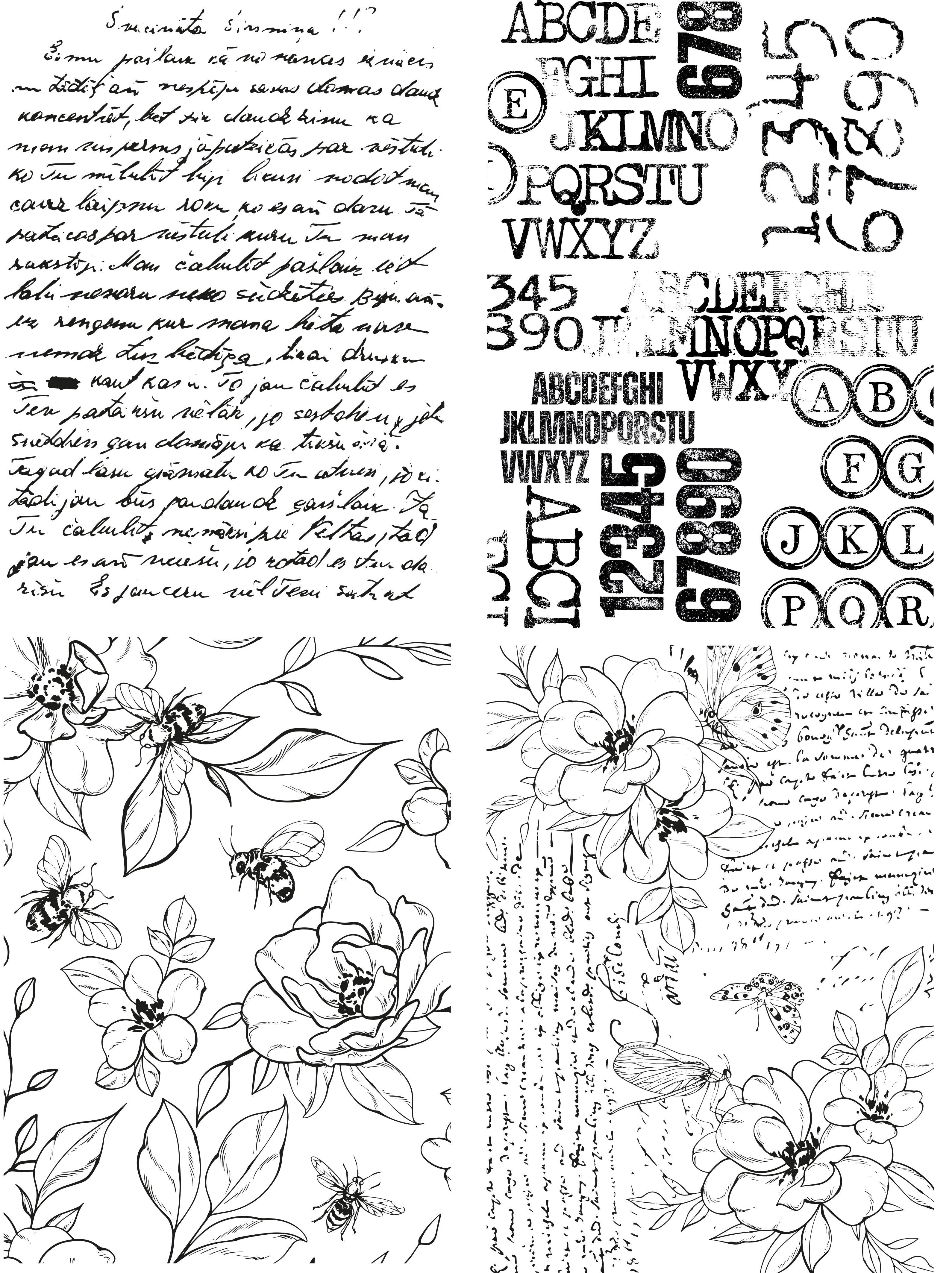 TEXT{ures} Beneath the Brambles 5in x 7in Decoupage Paper