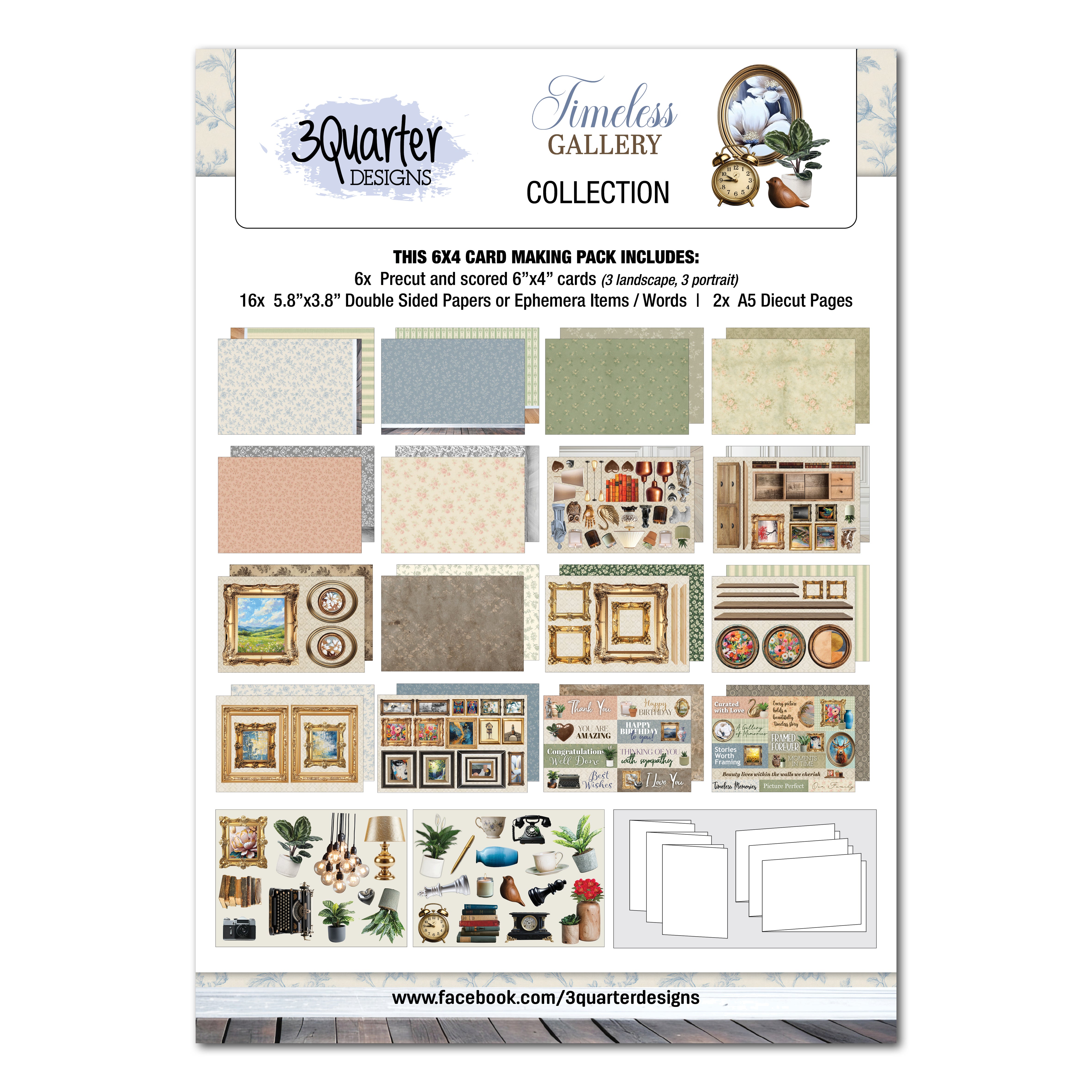 3Quarter Designs Timeless Gallery 6x4 Card Pack