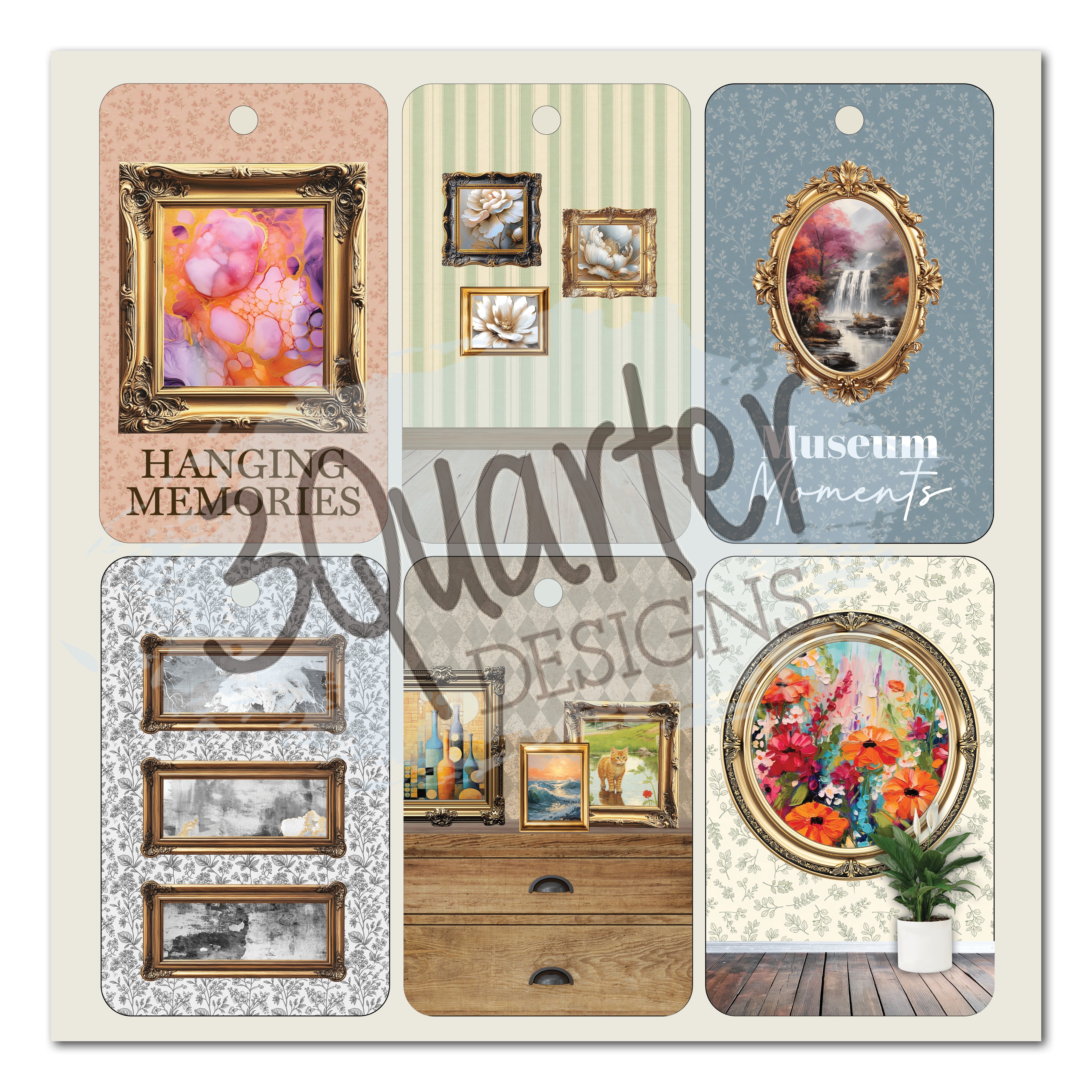 3Quarter Designs Timeless Gallery 8x8 Paper Pack & Diecuts Set