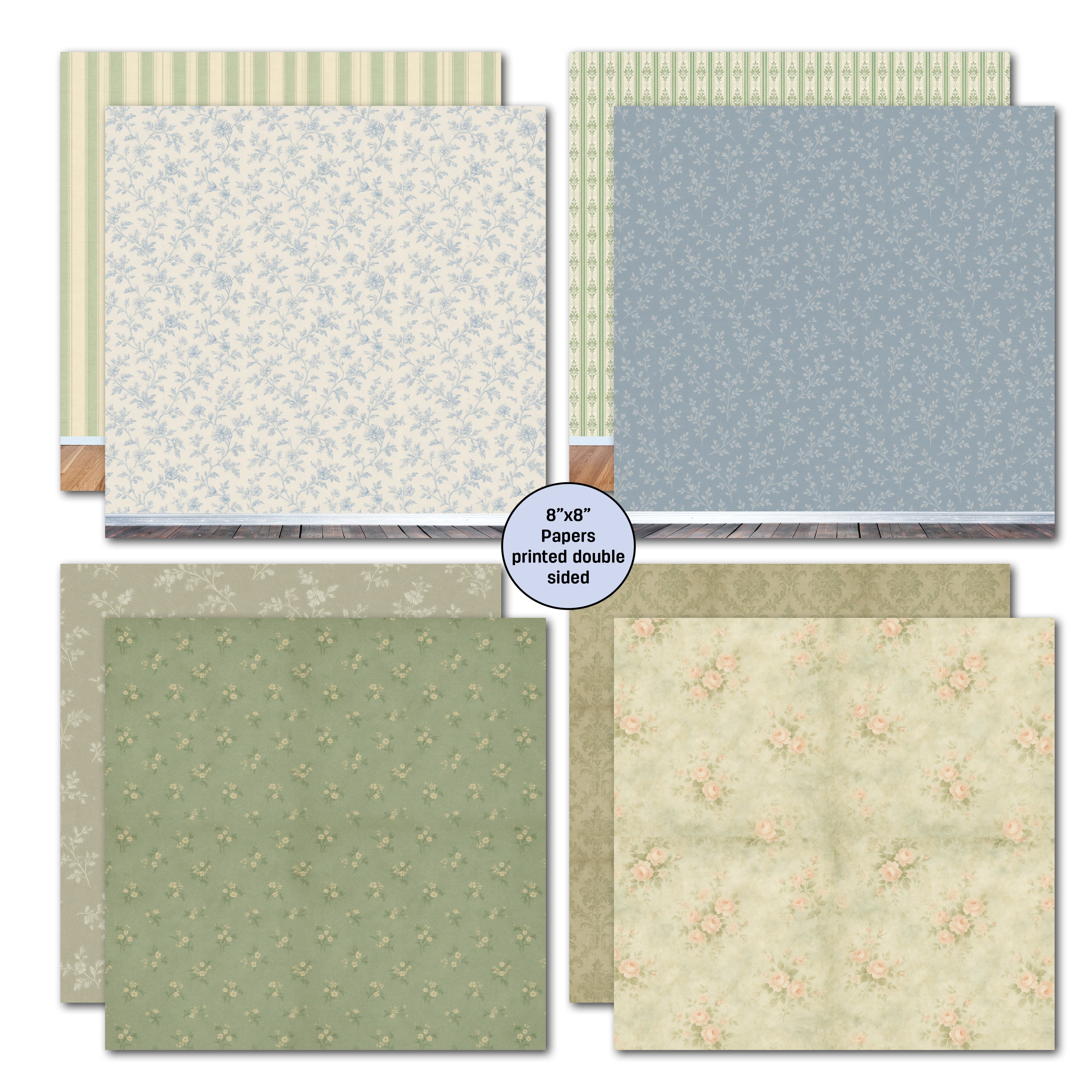 3Quarter Designs Timeless Gallery 8x8 Paper Pack & Diecuts Set