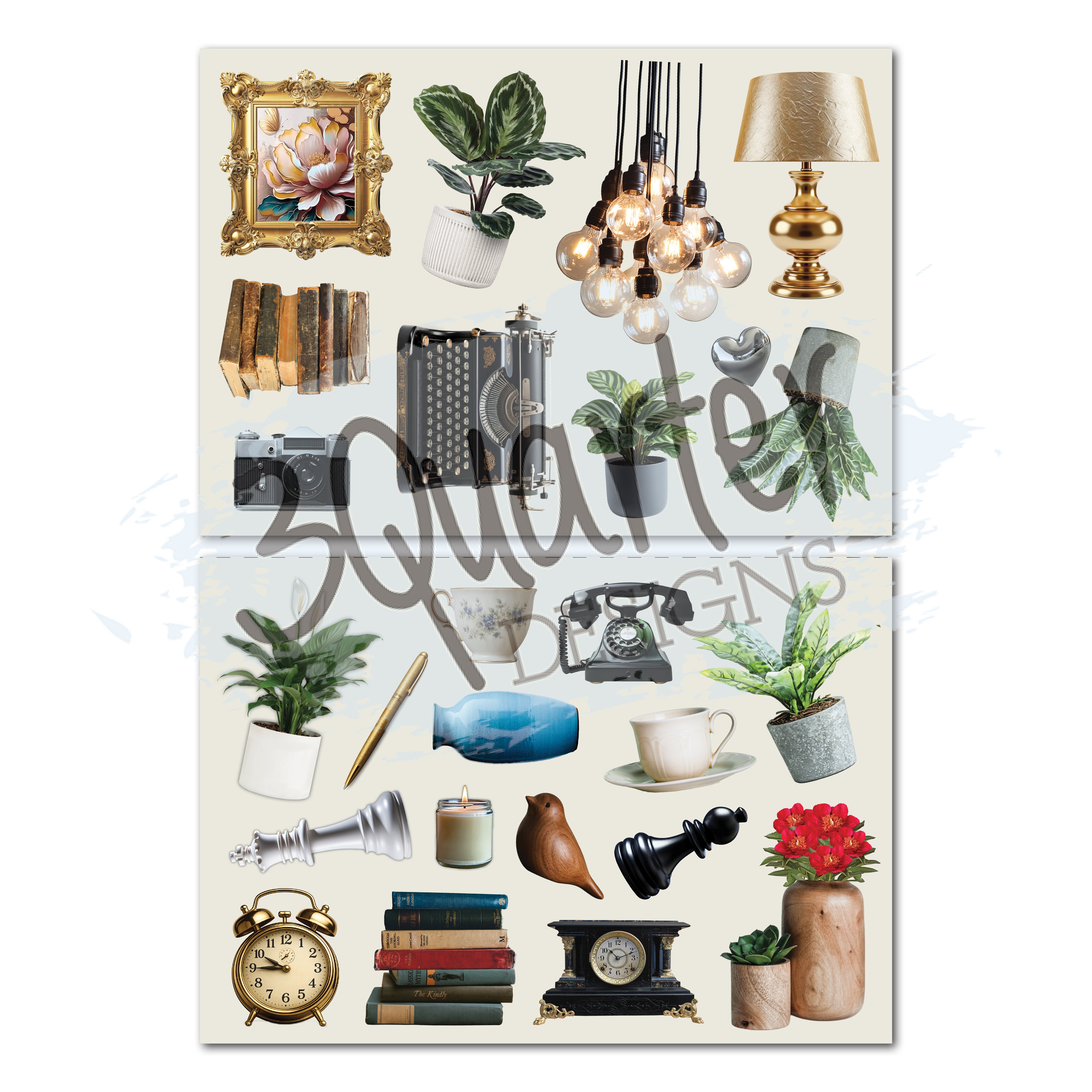 3Quarter Designs Timeless Gallery 8x8 Paper Pack & Diecuts Set