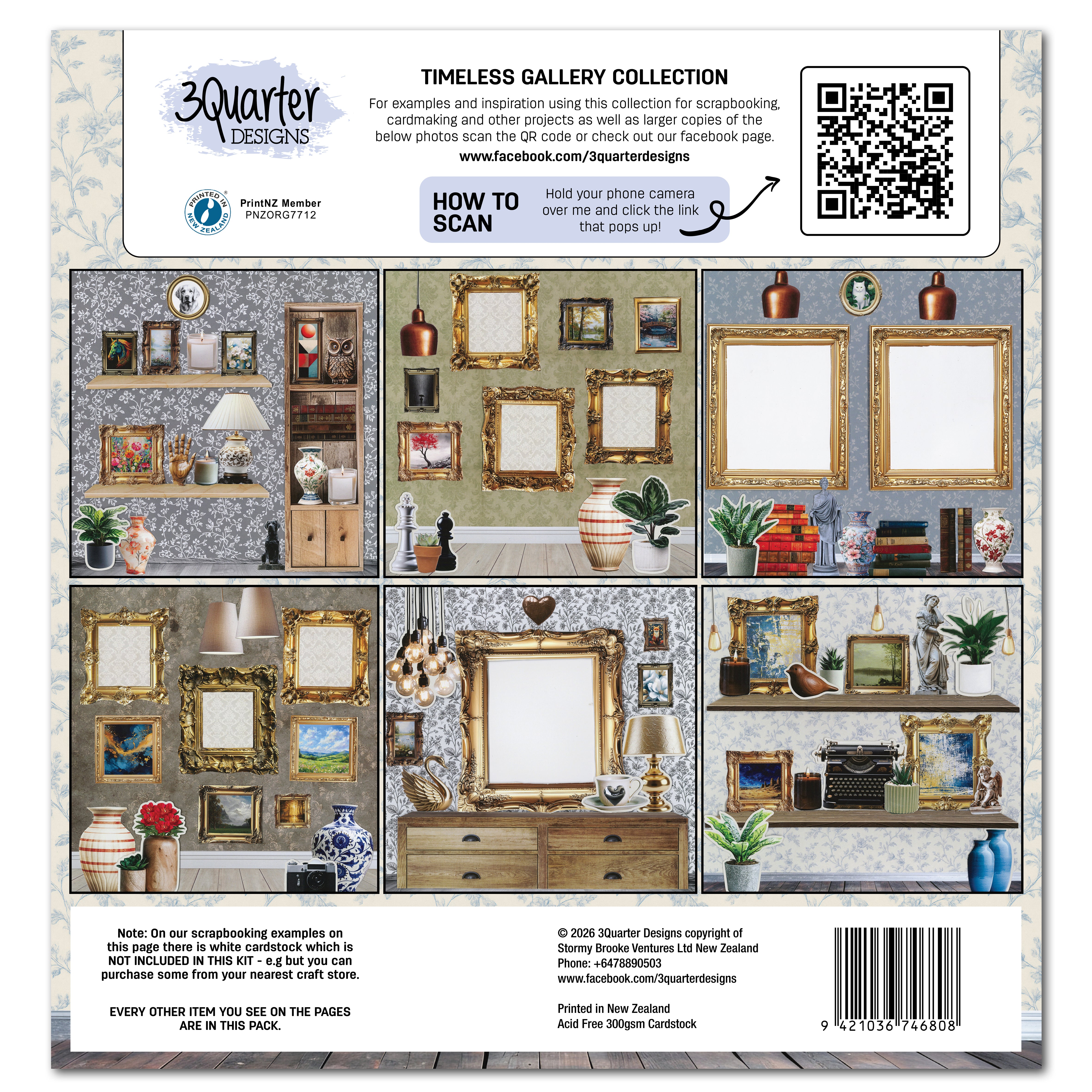 3Quarter Designs Timeless Gallery 12x12 Designer Paper & Diecuts Set