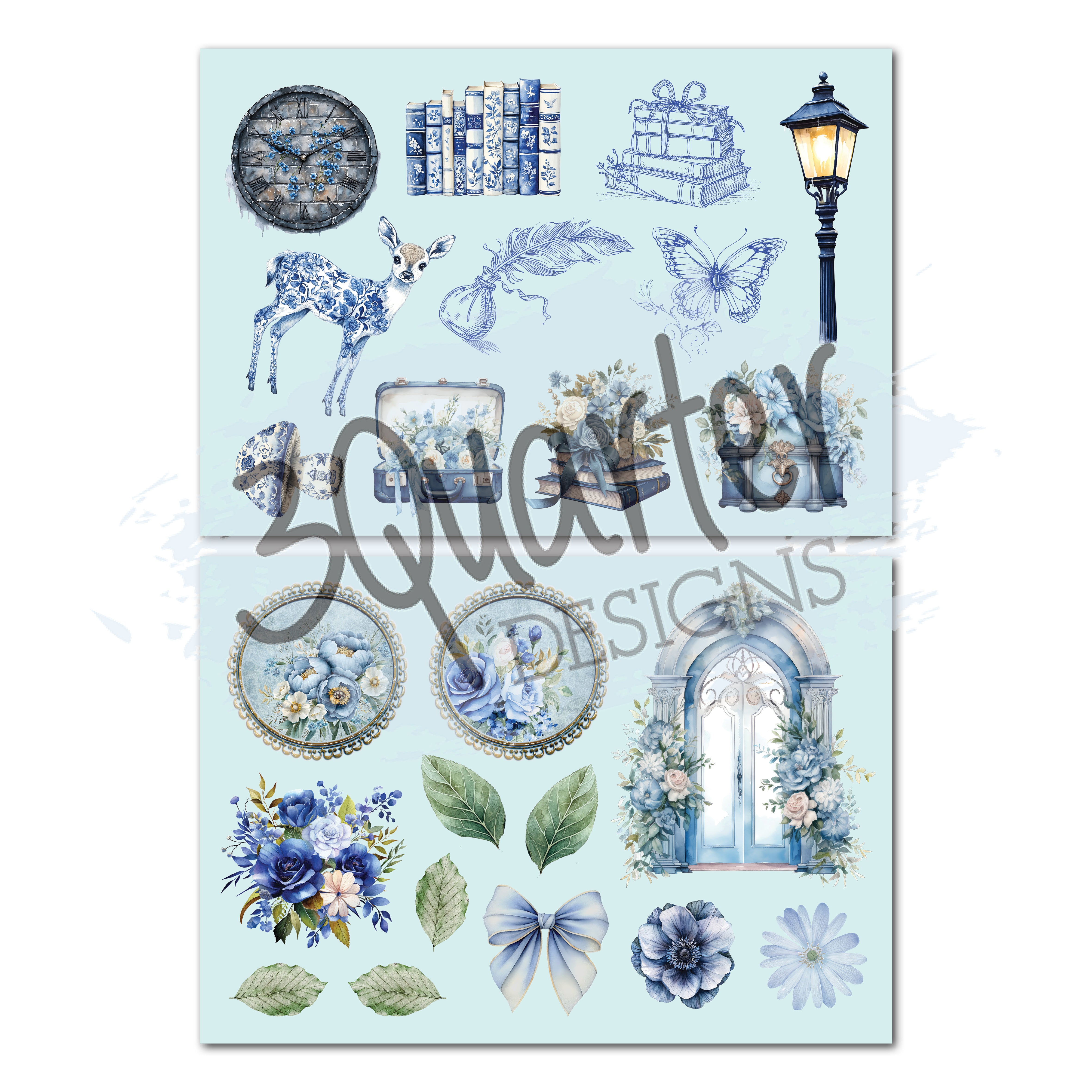 3Quarter Designs Twilight Ink 8x8 Paper Pack & Diecuts Set