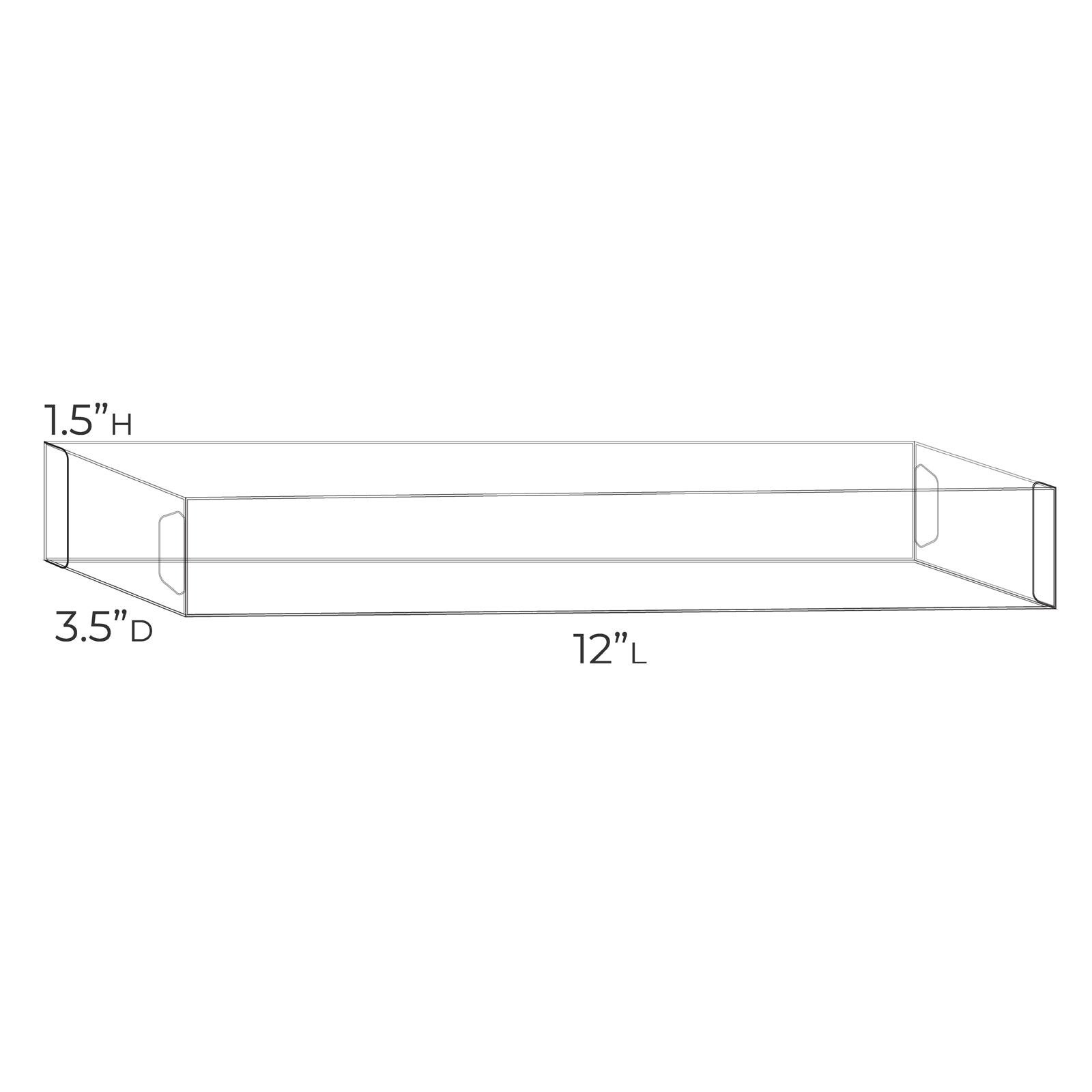 TOO Basic Box 6 - 1.5"H x 3.5" x 12" - Set of 5