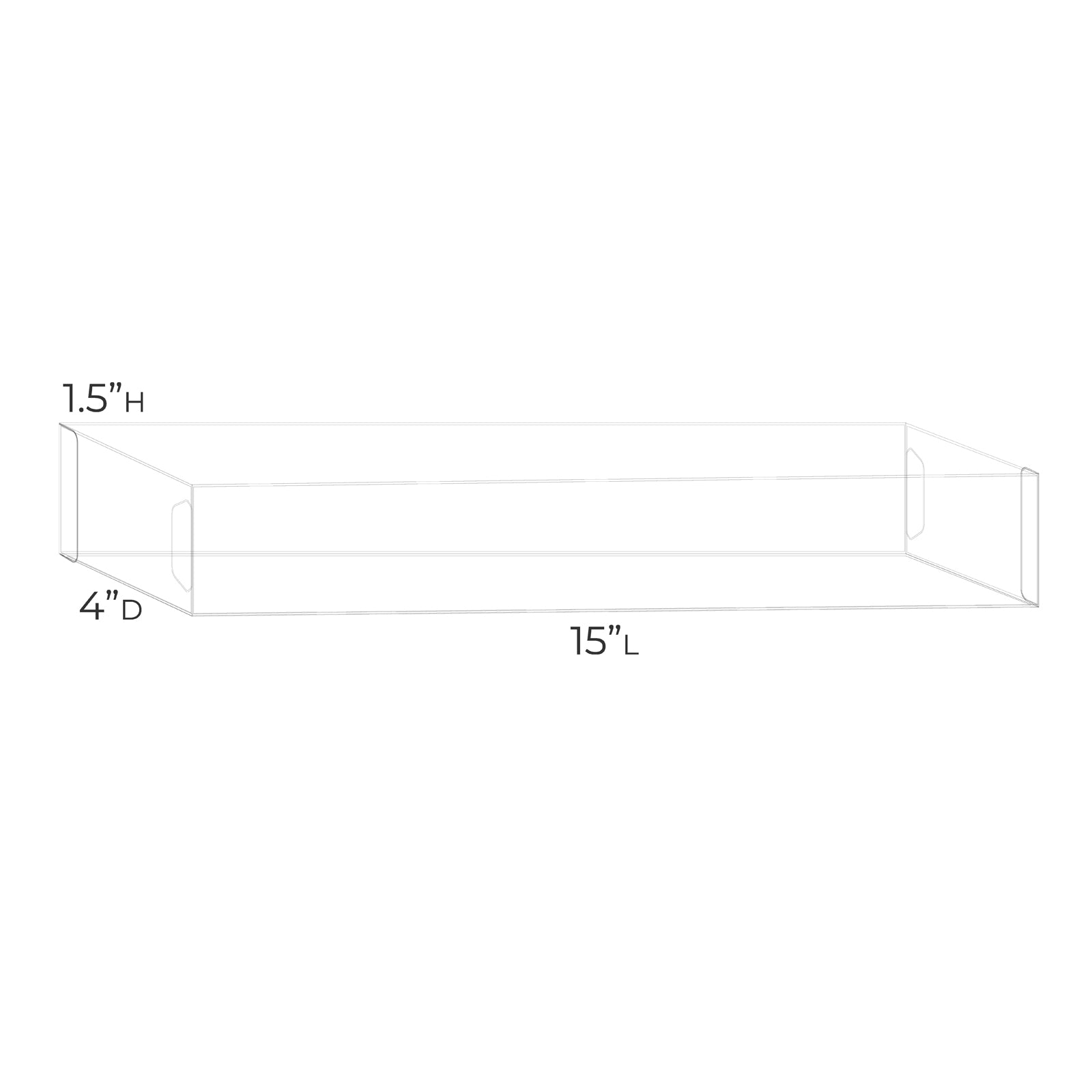 TOO Basic Box 12 - 1.5"H x 4" x 15" - Set of 3