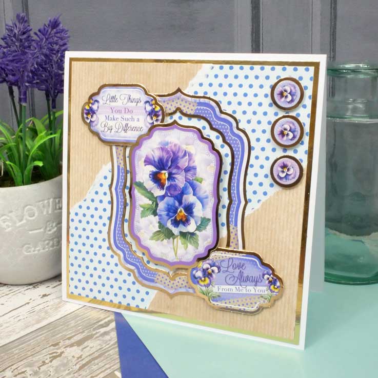 Pretty Pansies Card Topper Sheet