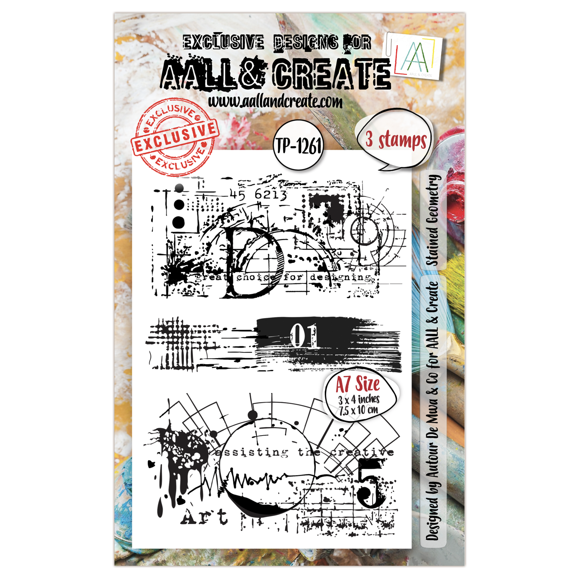 AALL and Create - A7 Stamp Set - Stained Geometry
