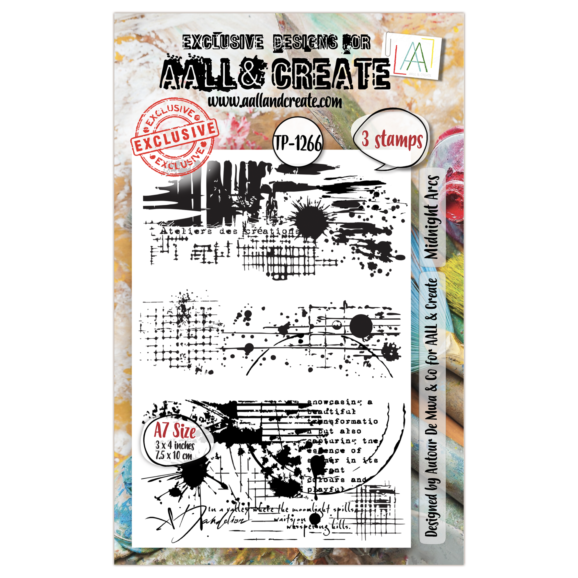 AALL and Create - A7 Stamp Set - Midnight Arcs