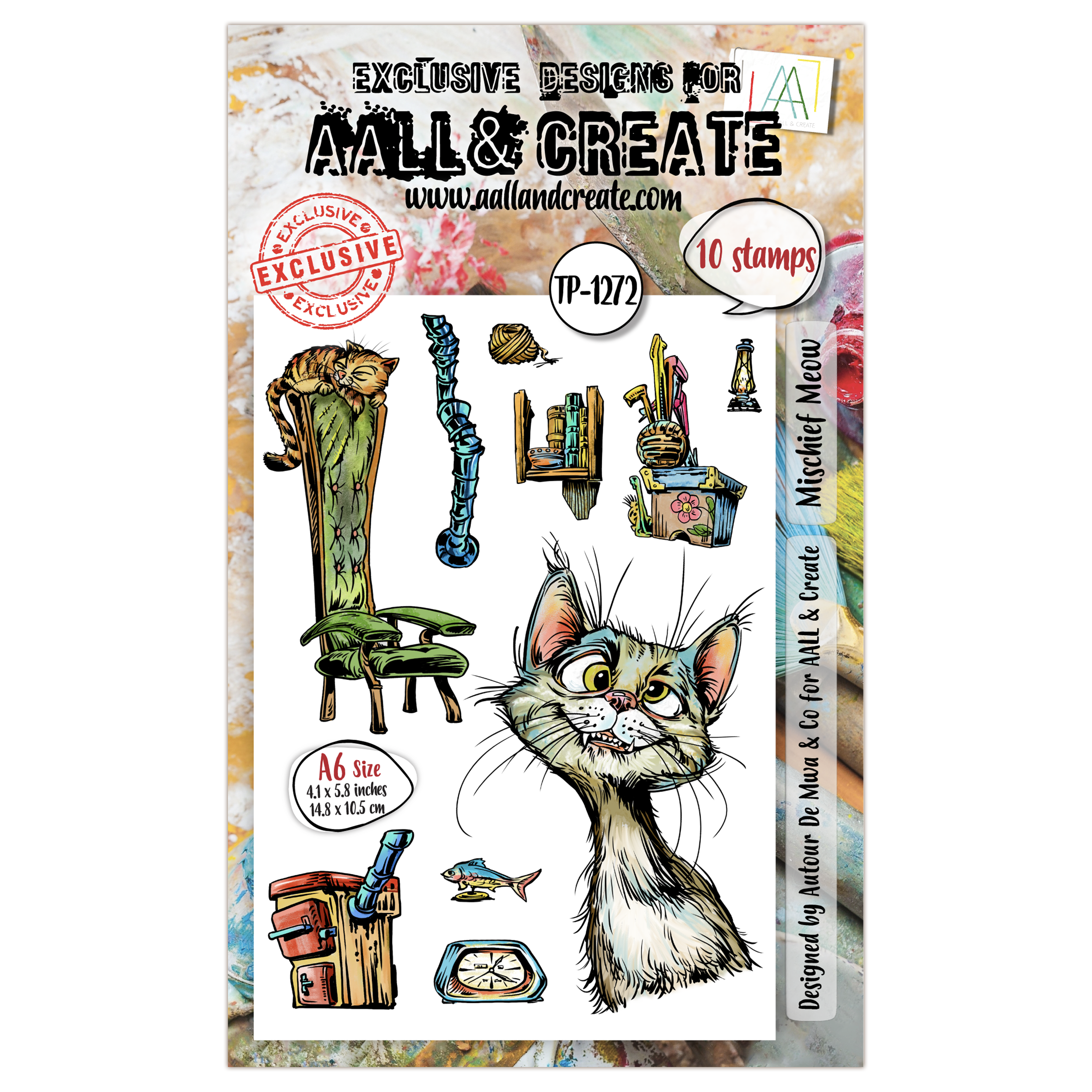 AALL and Create - A6 Stamp Set - Mischief Meow