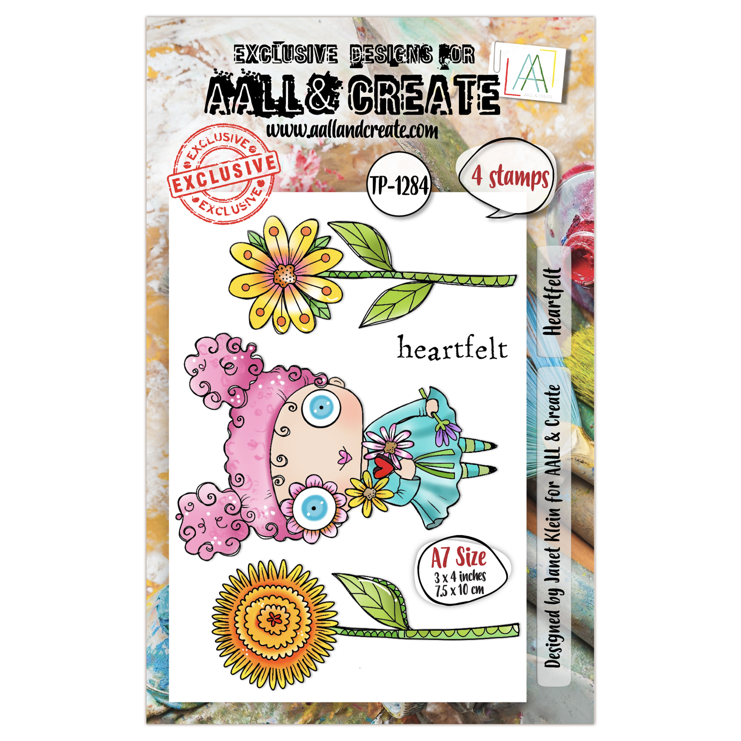 AALL and Create - A7 Stamp Set - Heartfelt