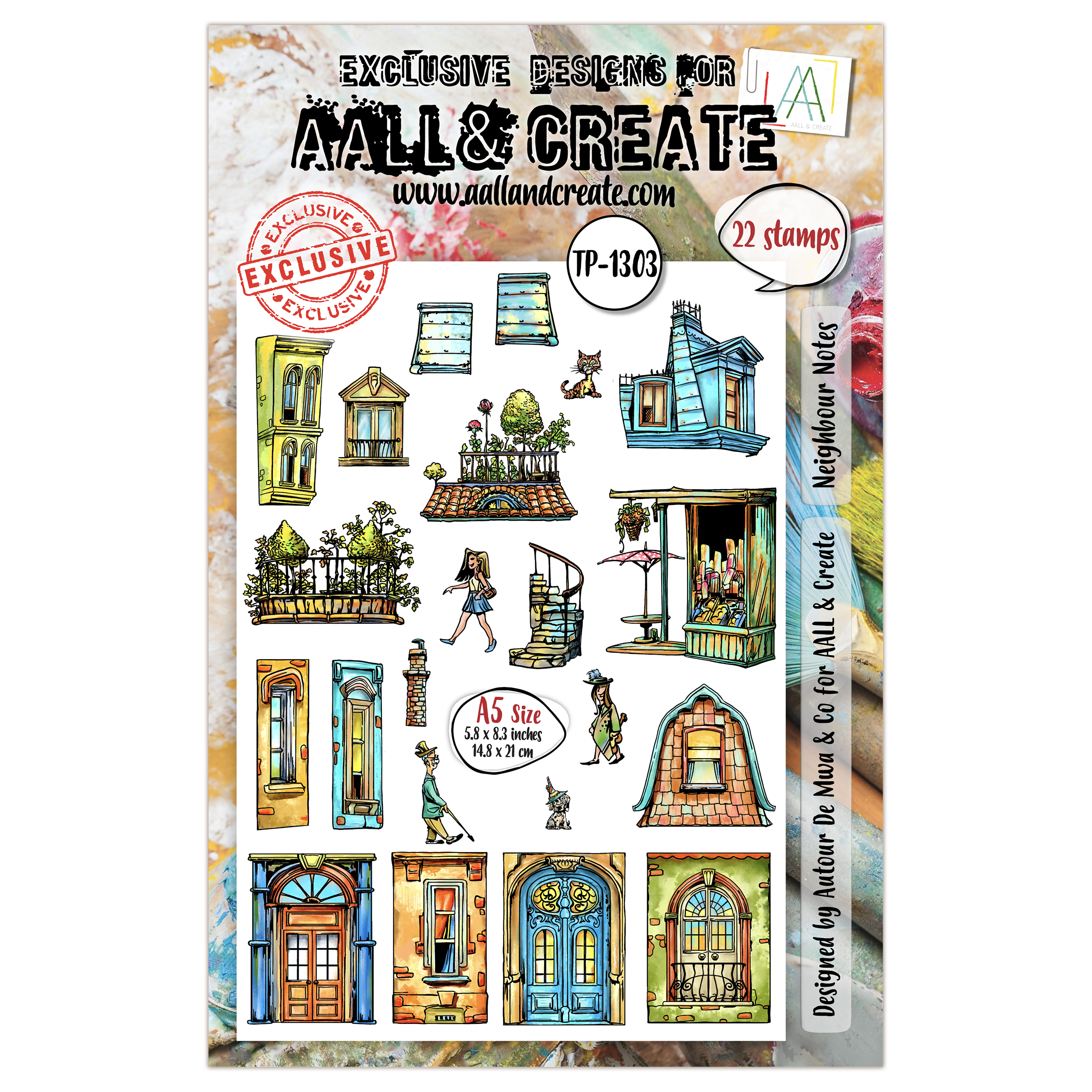 AALL and Create - A5 Stamp Set - Neighbour Notes