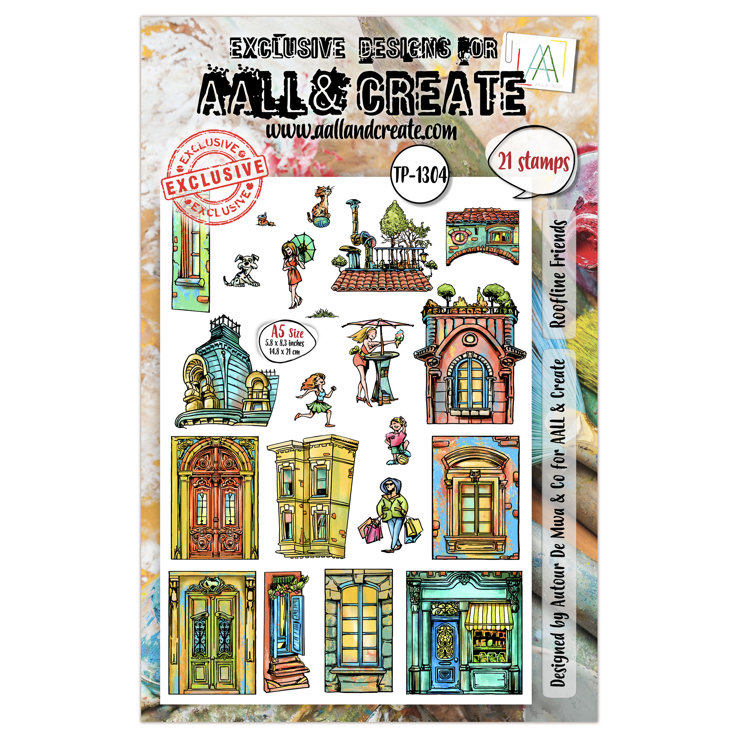 AALL and Create - A5 Stamp Set - Roofline Friends