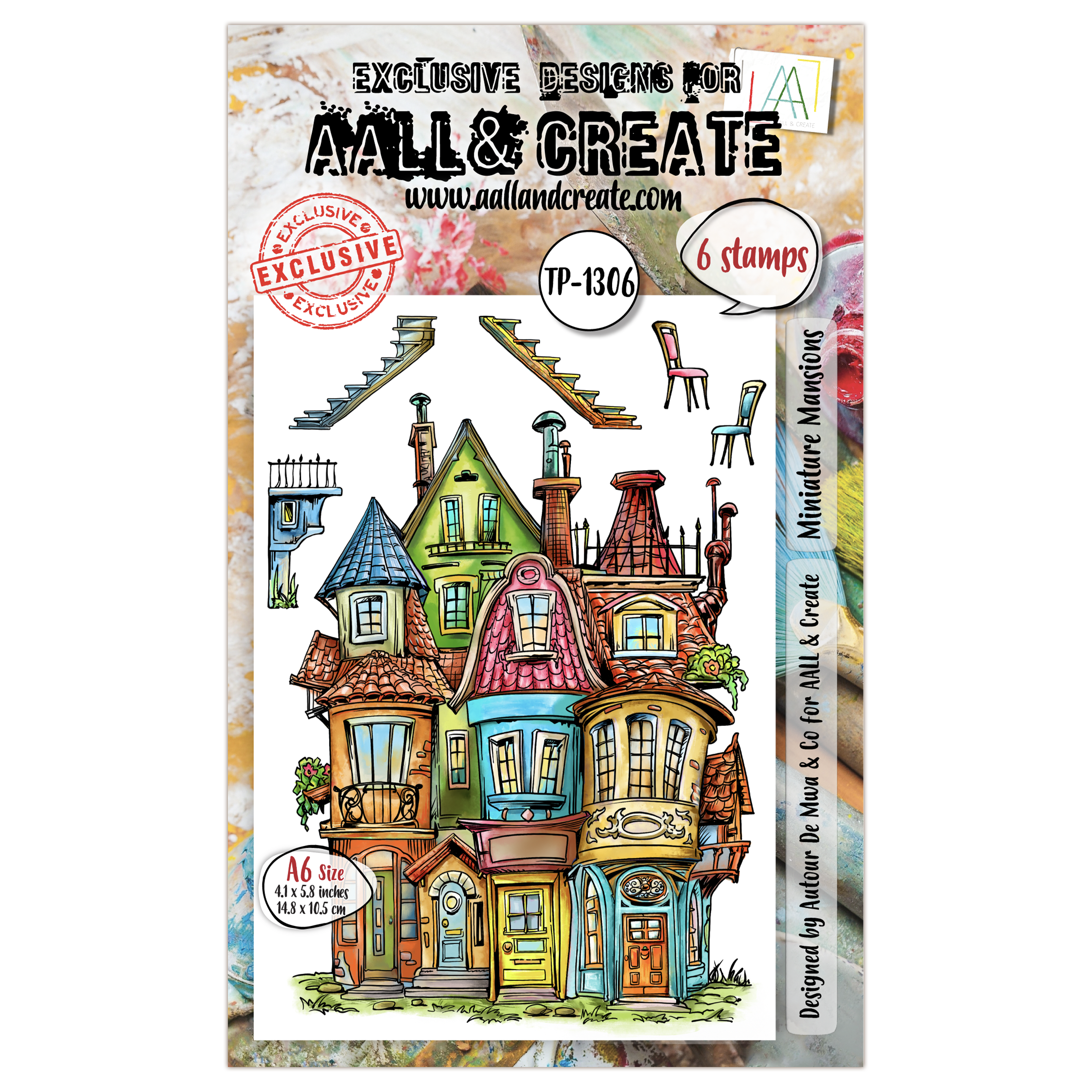AALL and Create - A6 Stamp Set - Miniature Mansions
