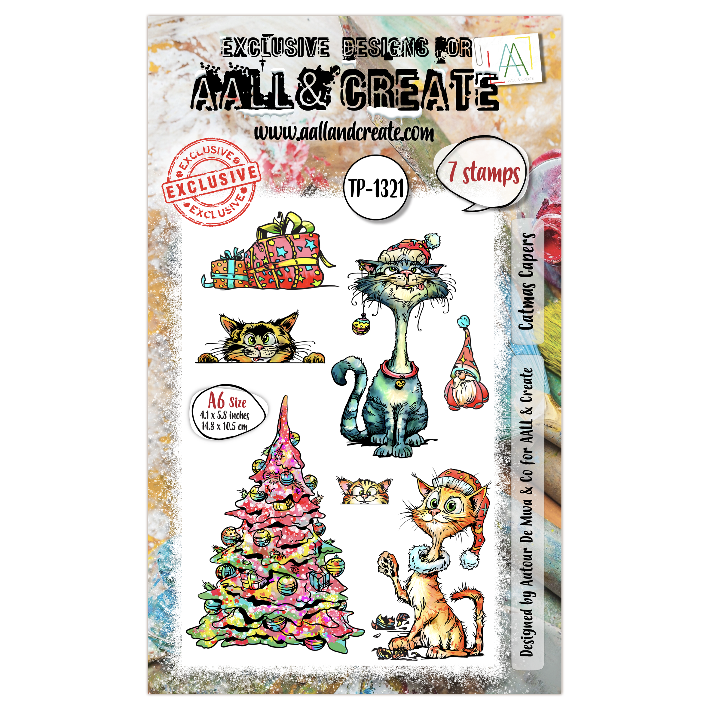 AALL and Create - A6 Stamp Set - Catmas Capers