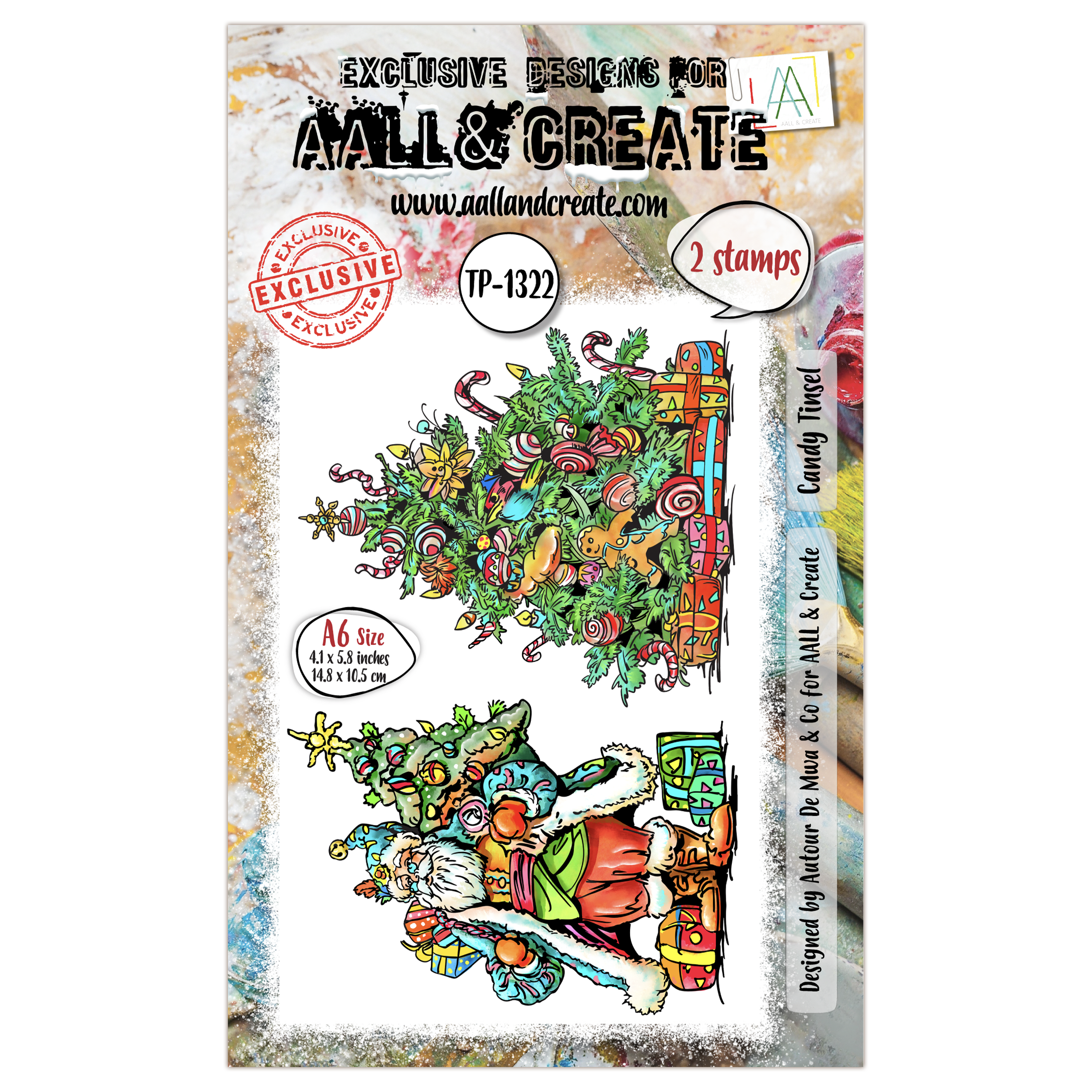 AALL and Create - A6 Stamp Set - Candy Tinsel