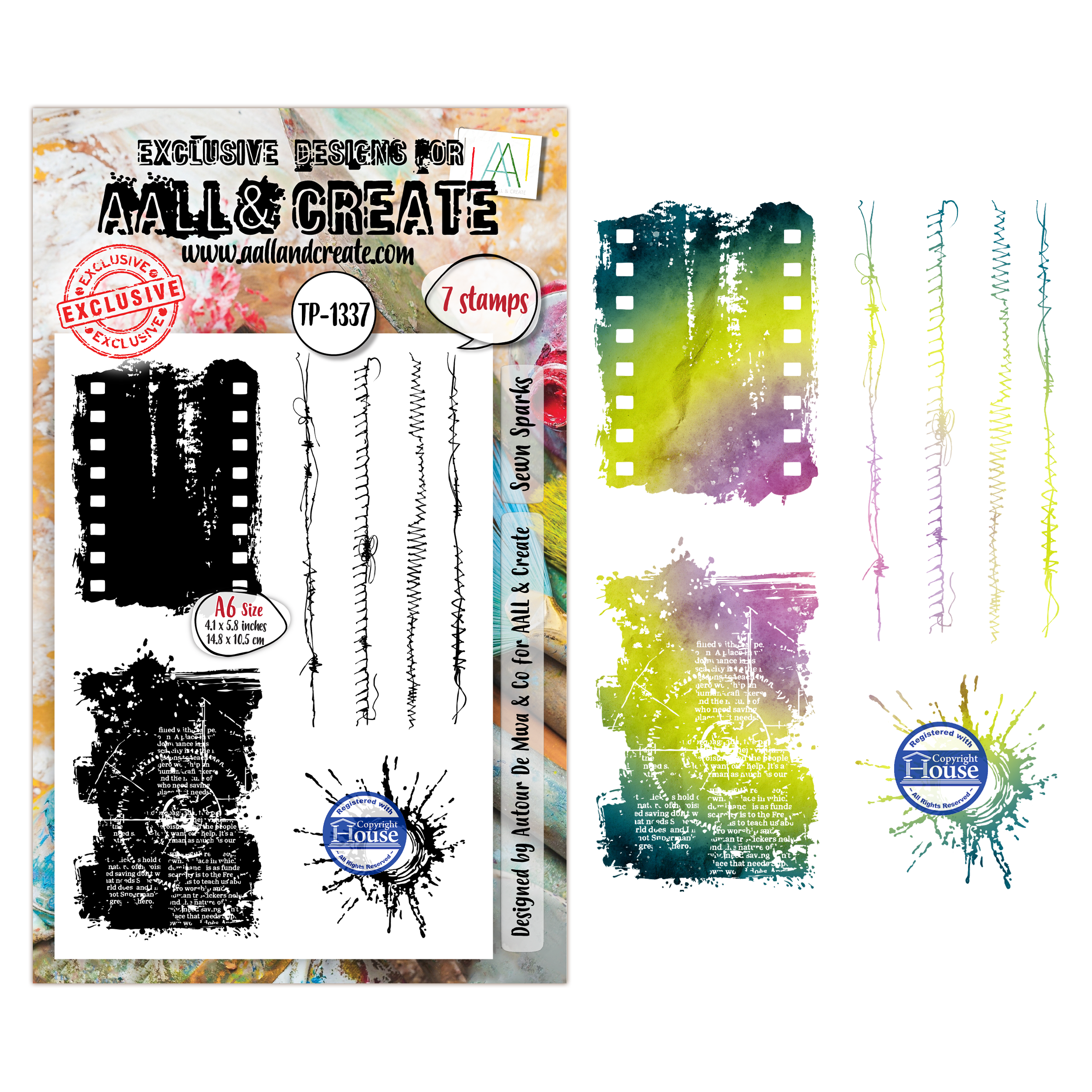 AALL and Create - A6 Stamp Sets - Sewn Sparks