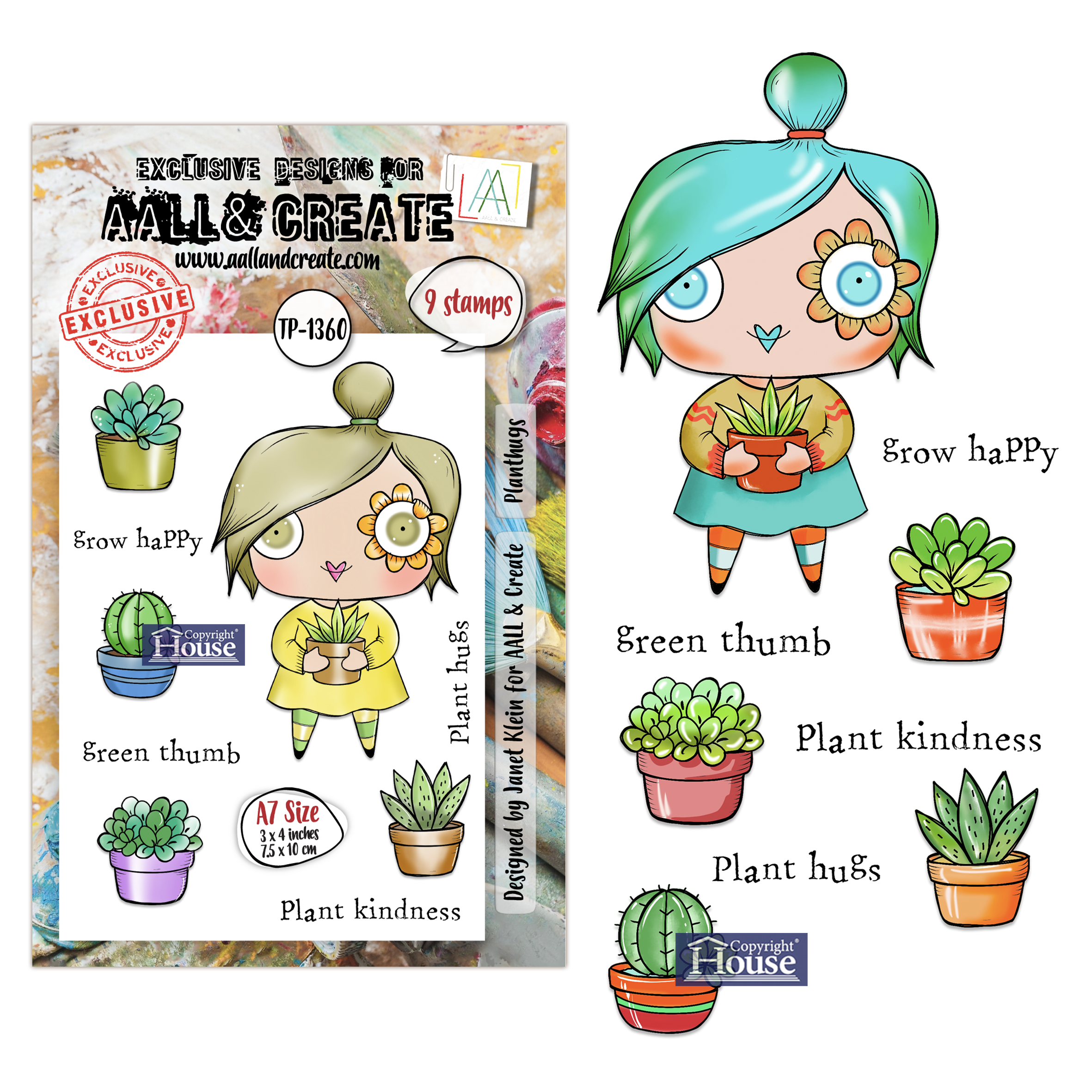 AALL and Create - A7 Stamp Sets - Plant Hugs