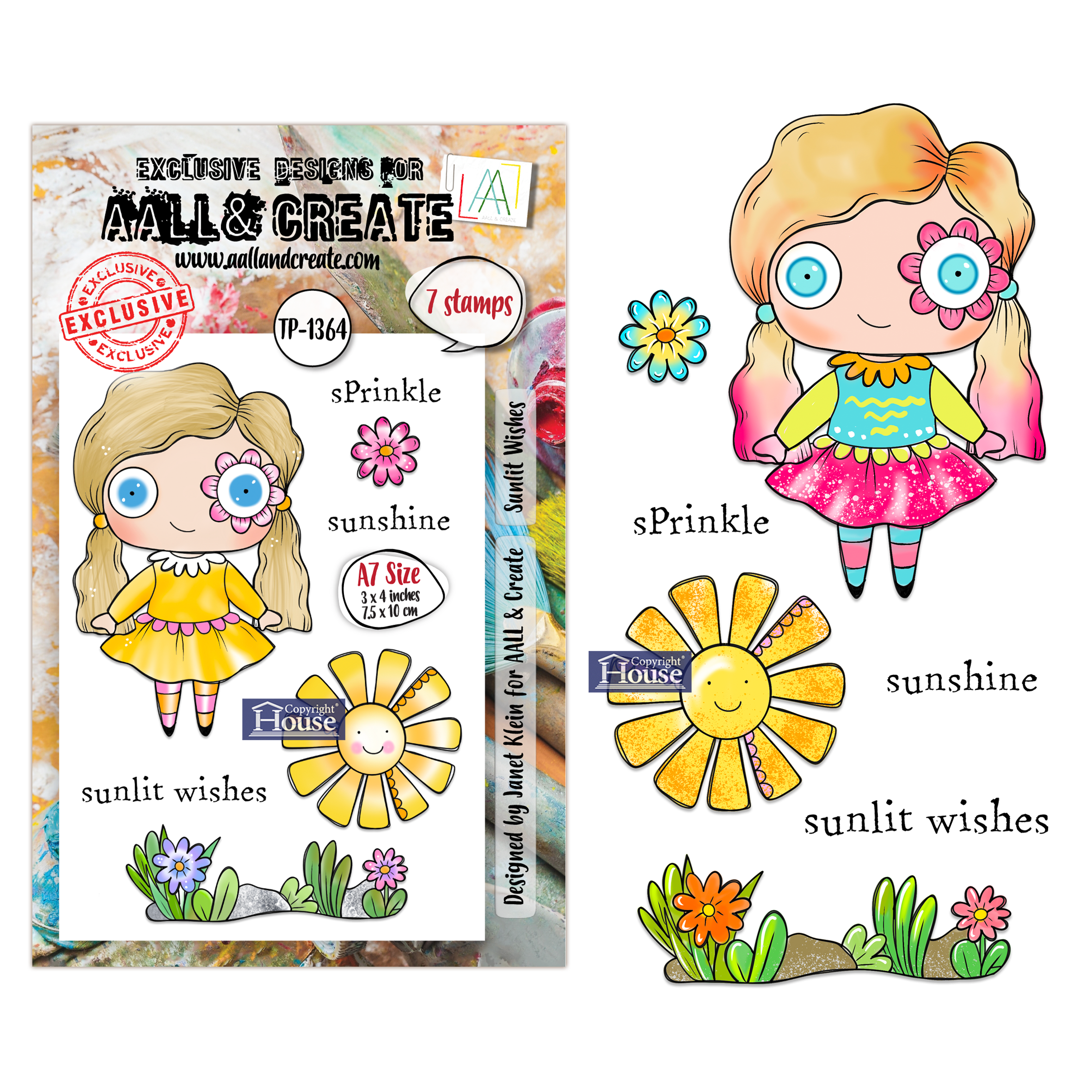 AALL and Create - A7 Stamp Sets - Sunlit Wishes