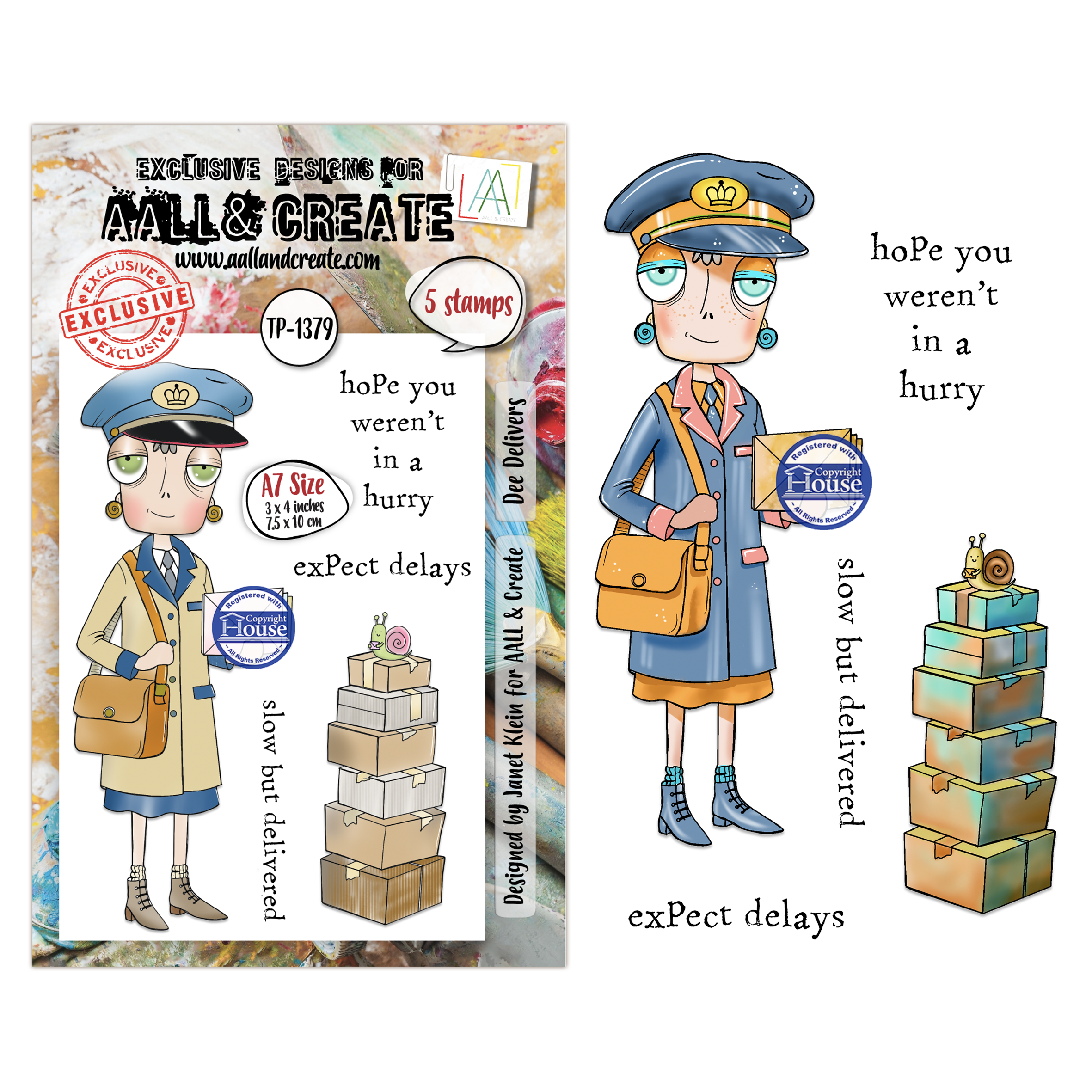 AALL and Create - A7 - Stamp Sets - Dee Delivers
