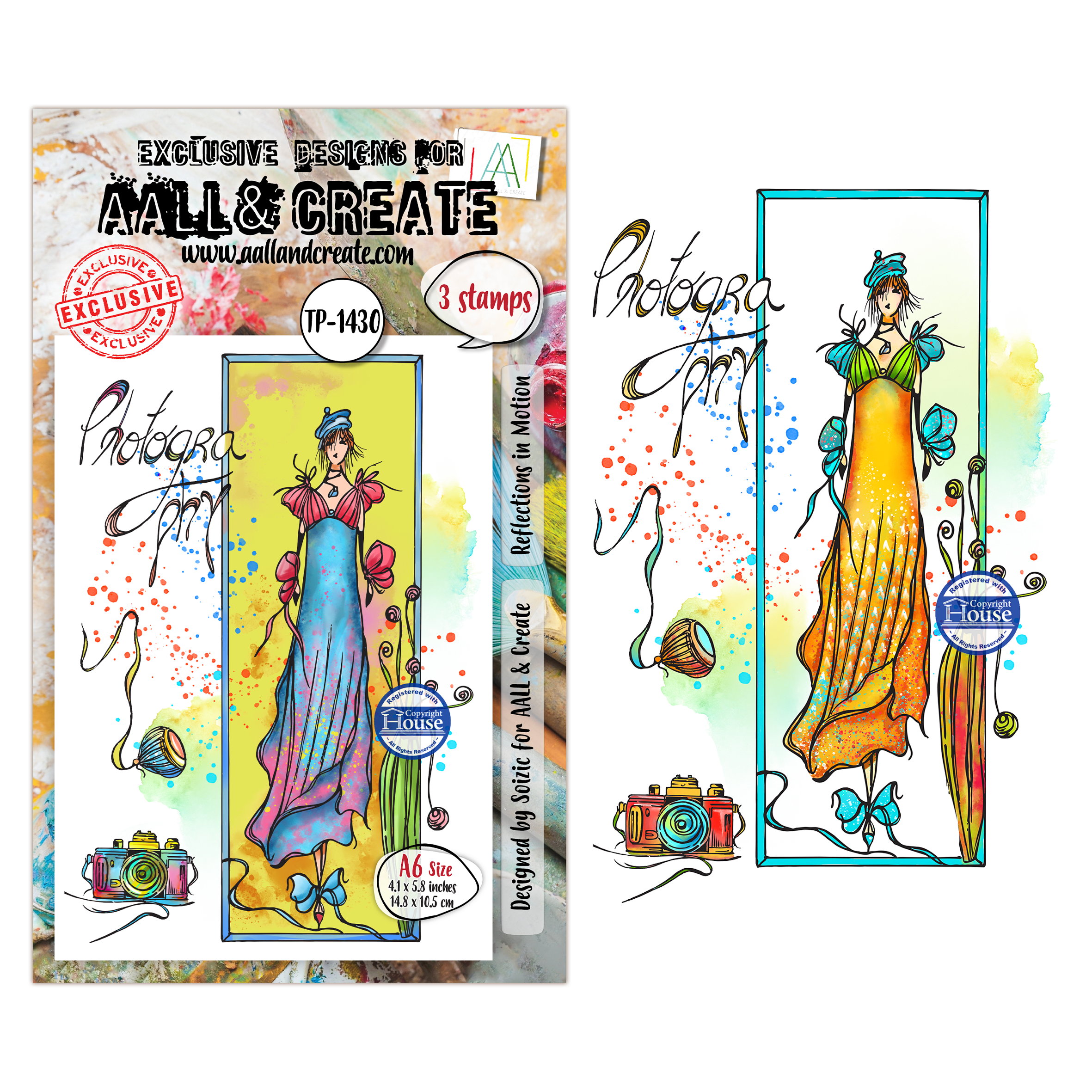 AALL and Create - A6 Stamp Sets - Reflections in Motion