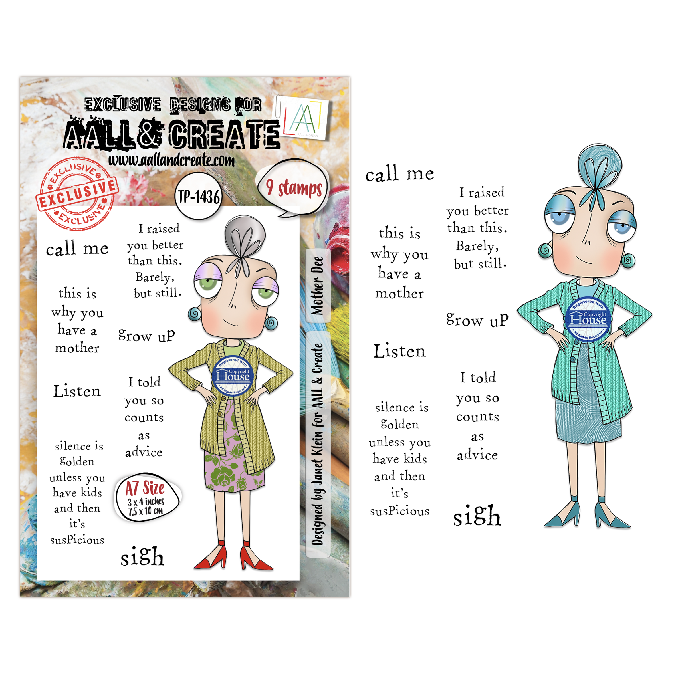AALL and Create - A7 - Stamp Set - Mother Dee