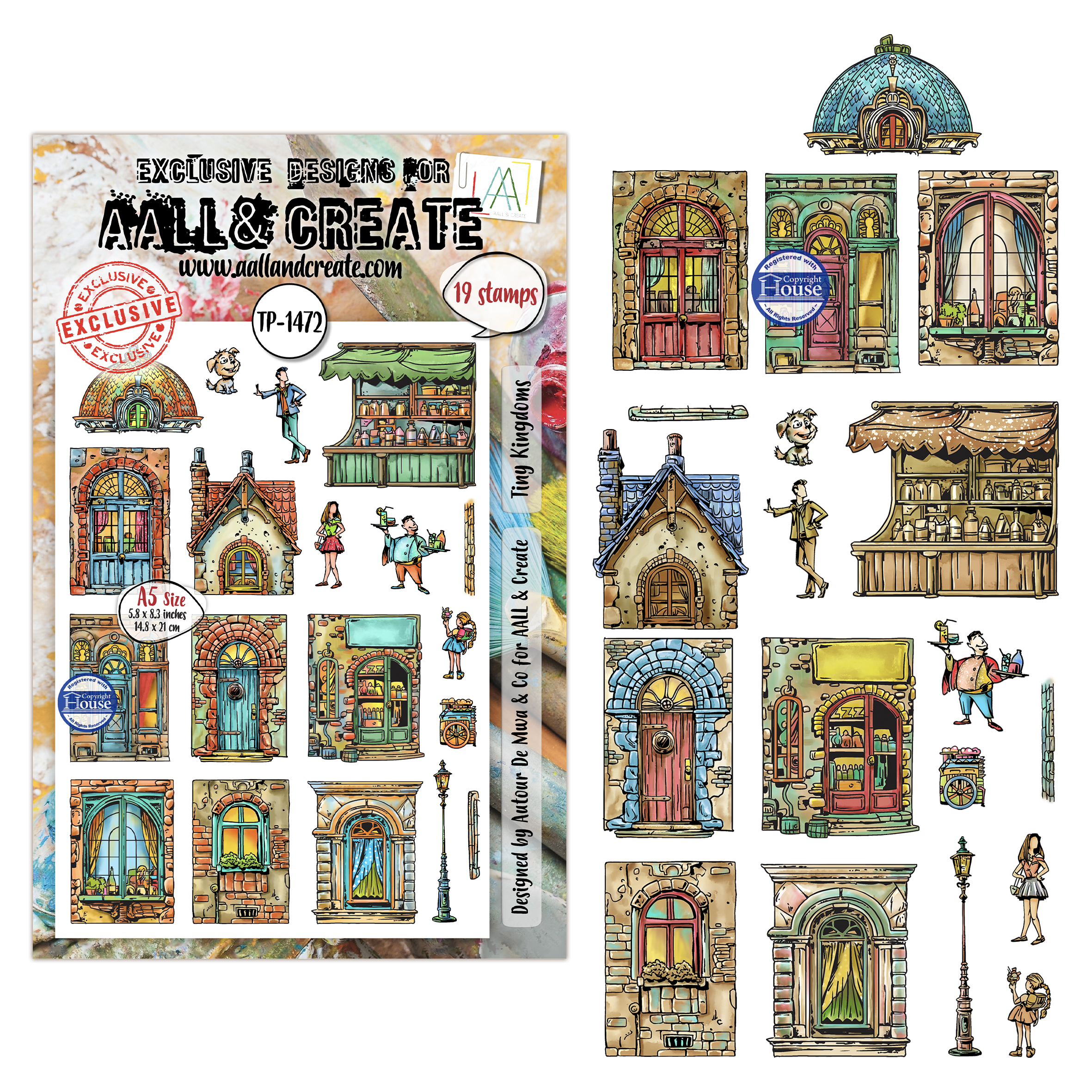 AALL and Create - A5 - Stamp Set - Tiny Kingdoms