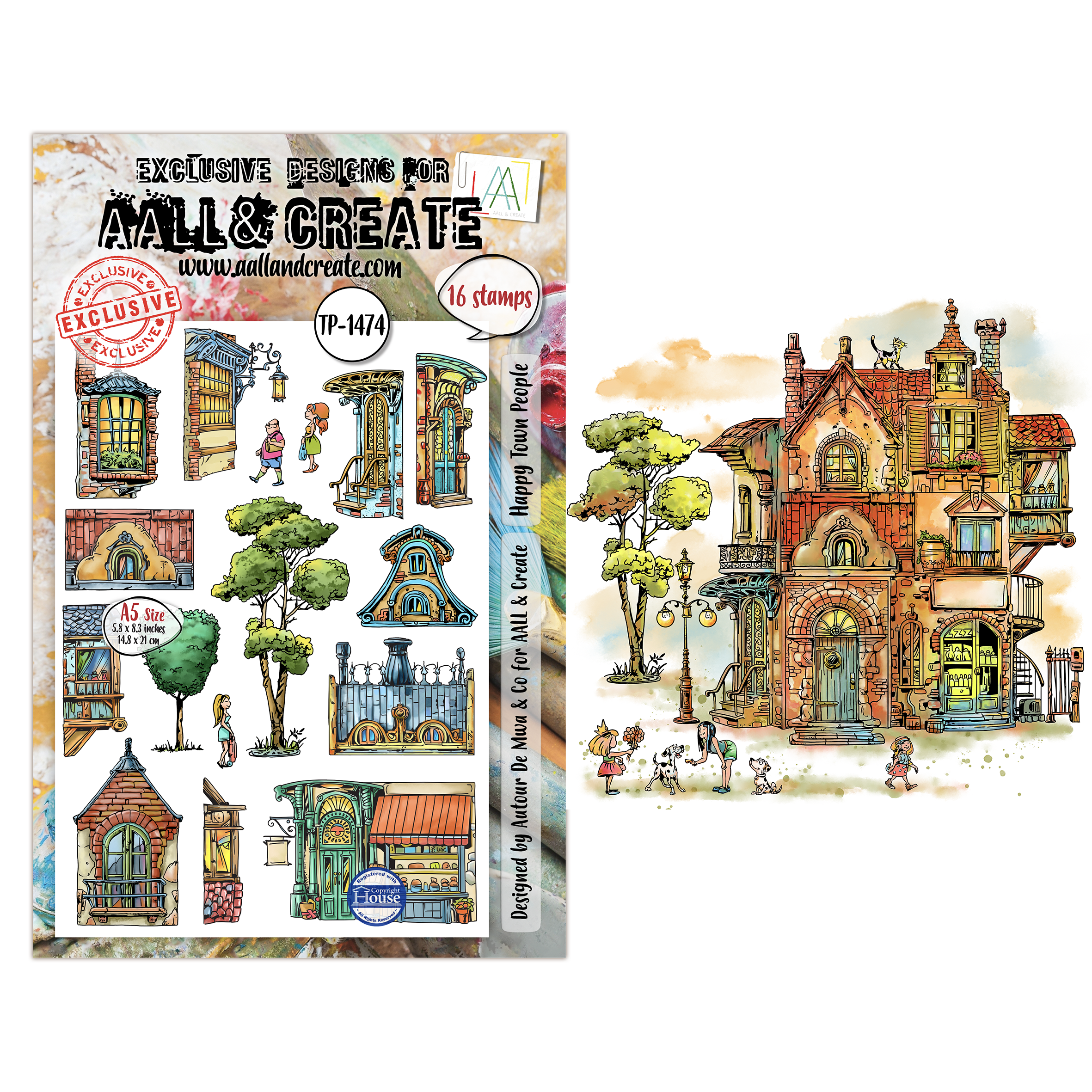 AALL and Create - A5 - Stamp Set - Happy Town People