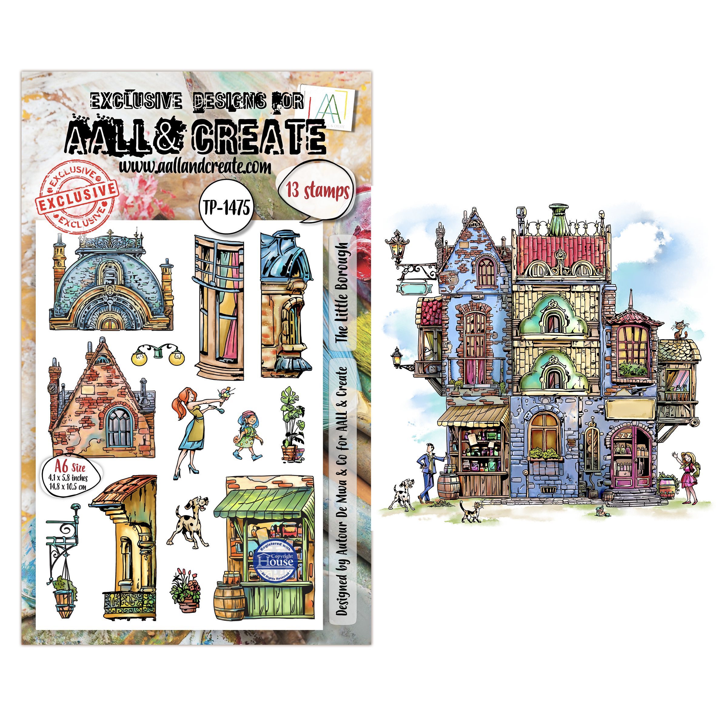 AALL and Create - A6 - Stamp Set - The Little Borough