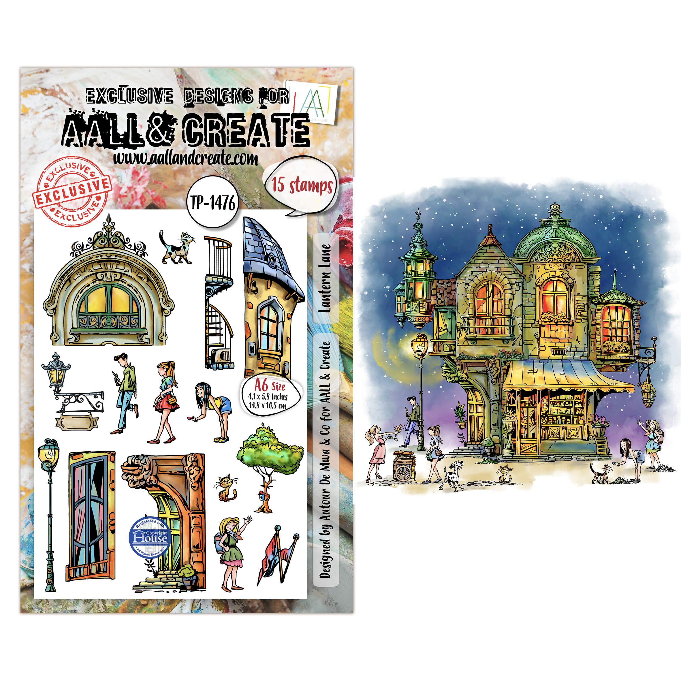 AALL and Create - A6 - Stamp Set - Lantern Lane