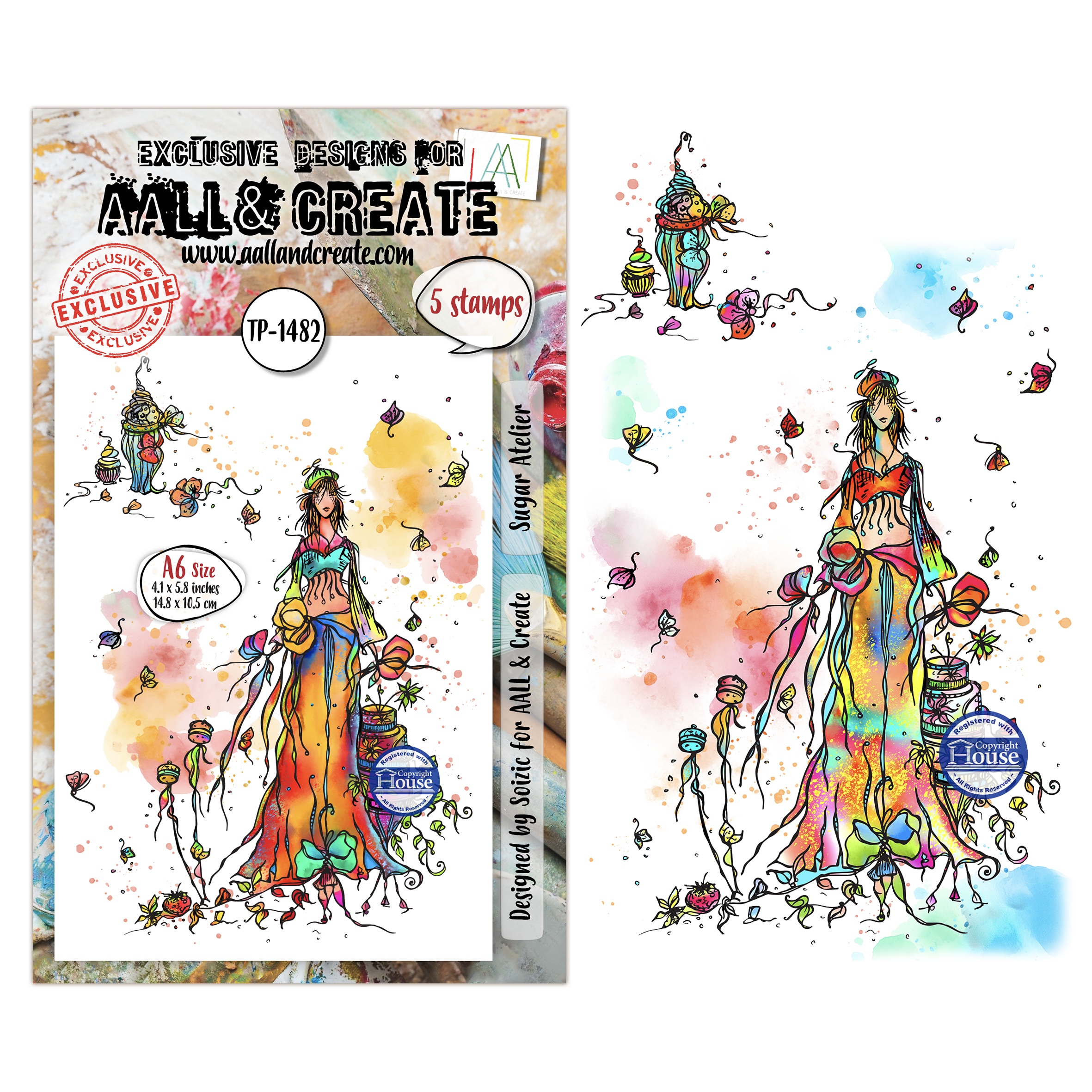 AALL and Create - A6 - Stamp Set - Sugar Atelier