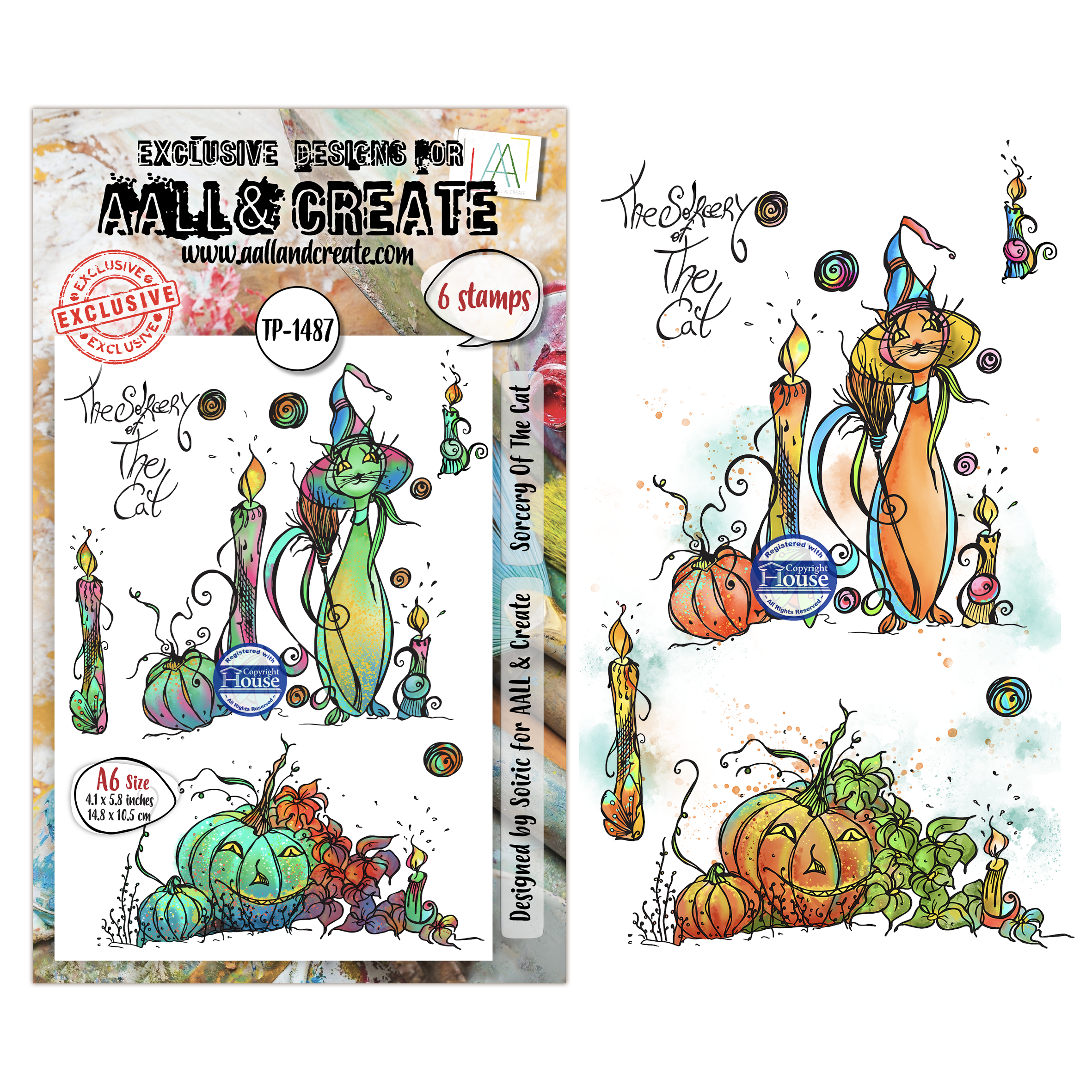 AALL and Create - A6 Stamp Sets - Sorcery Of The Cat
