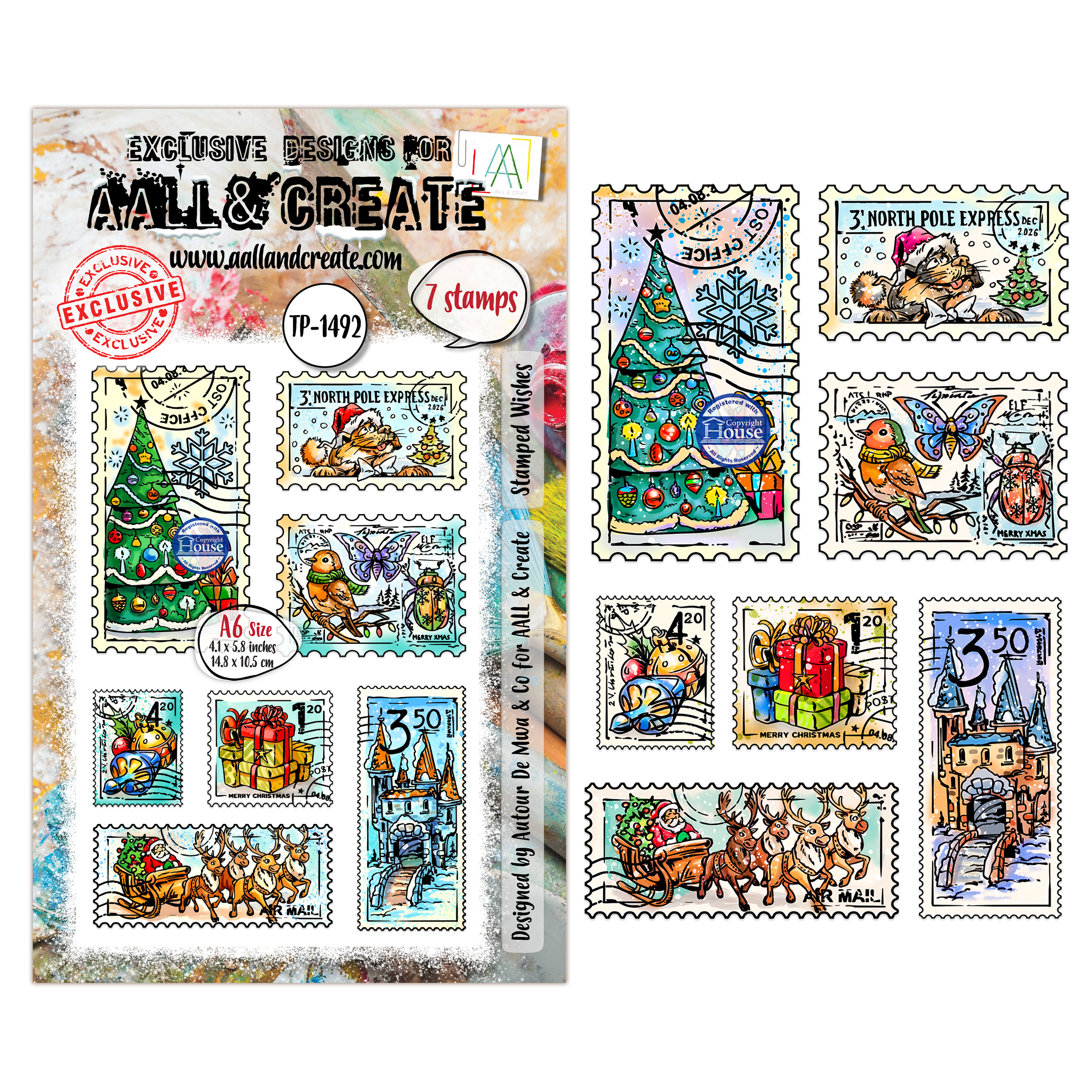 AALL and Create - A6 Stamp Set - Stamped Wishes