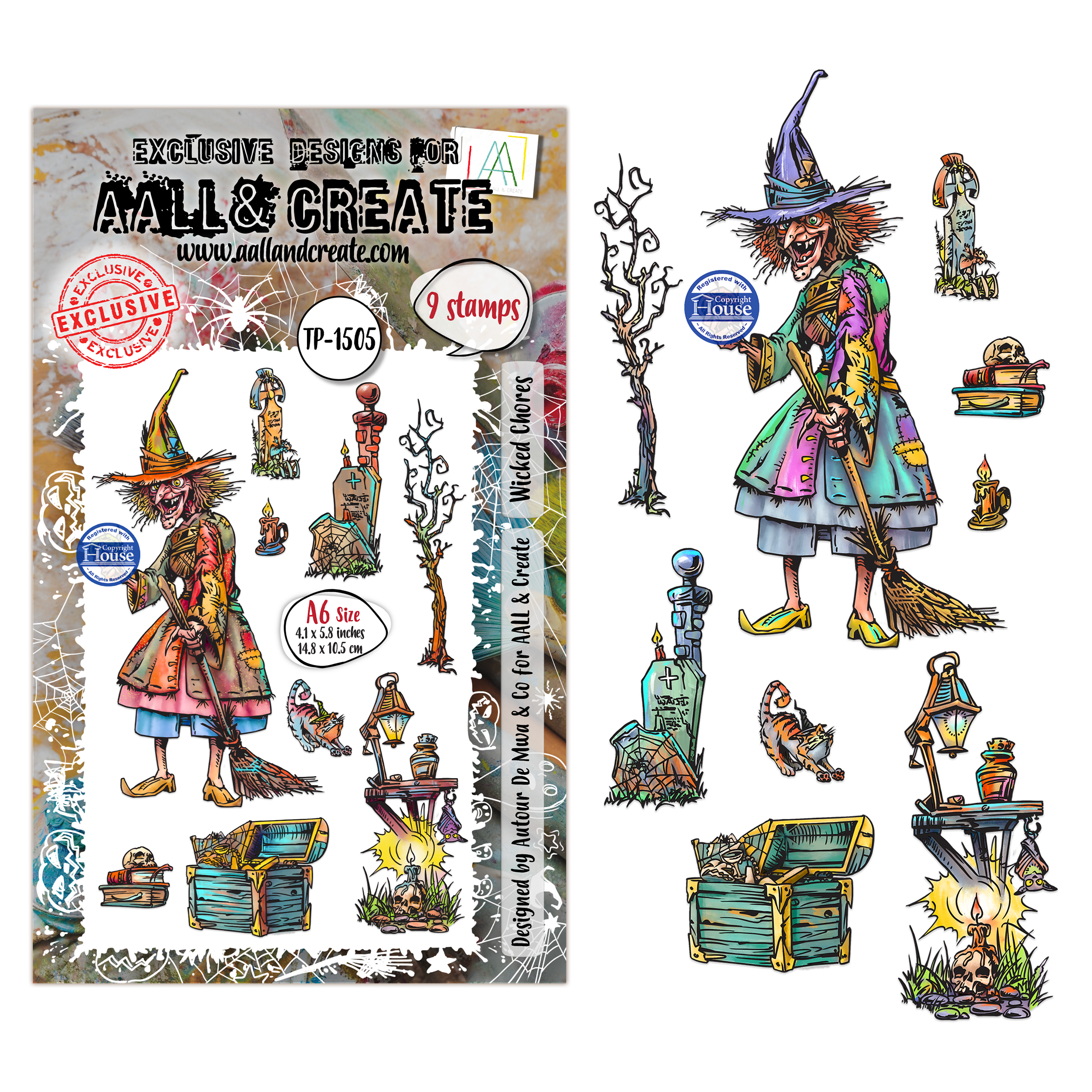 AALL and Create - A6 Stamp Sets - Wicked Chores