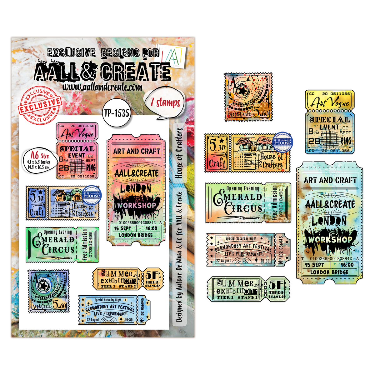 AALL and Create - A6 Stamp Set - House of Crafters