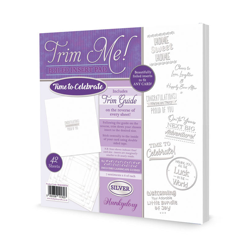 Trim Me! Foiled Insert Pad - Time to Celebrate - Silver