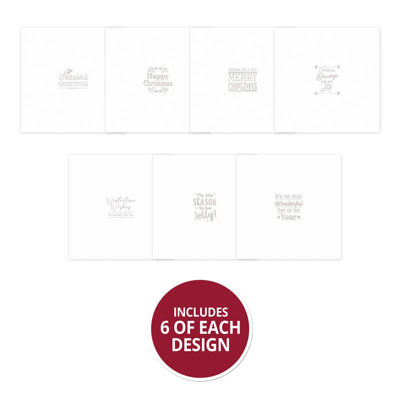 Trim Me! Foiled Insert Pad - Season's Greetings Silver