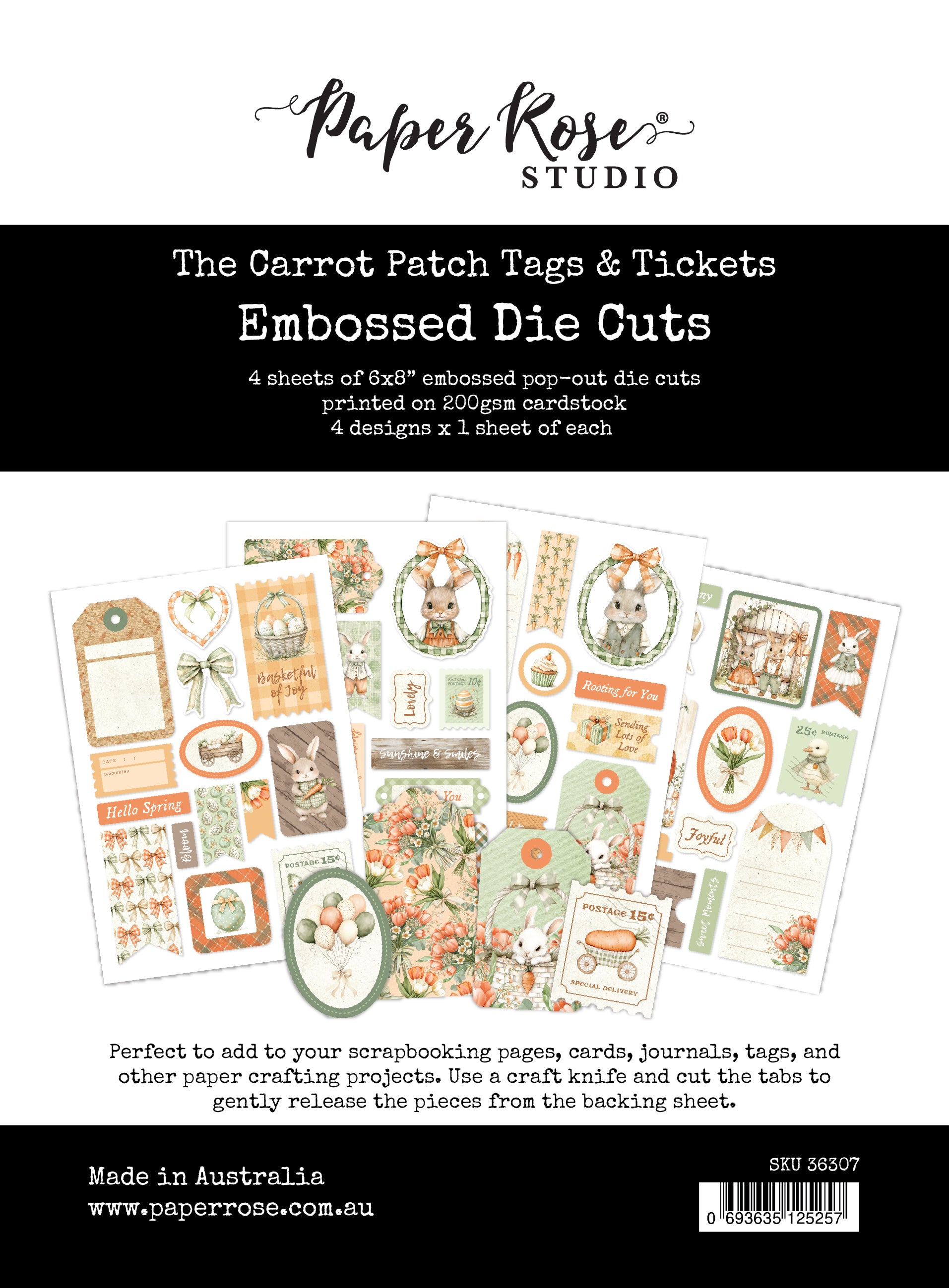 The Carrot Patch 6x8" Tags & Tickets Embossed Die Cuts 36307