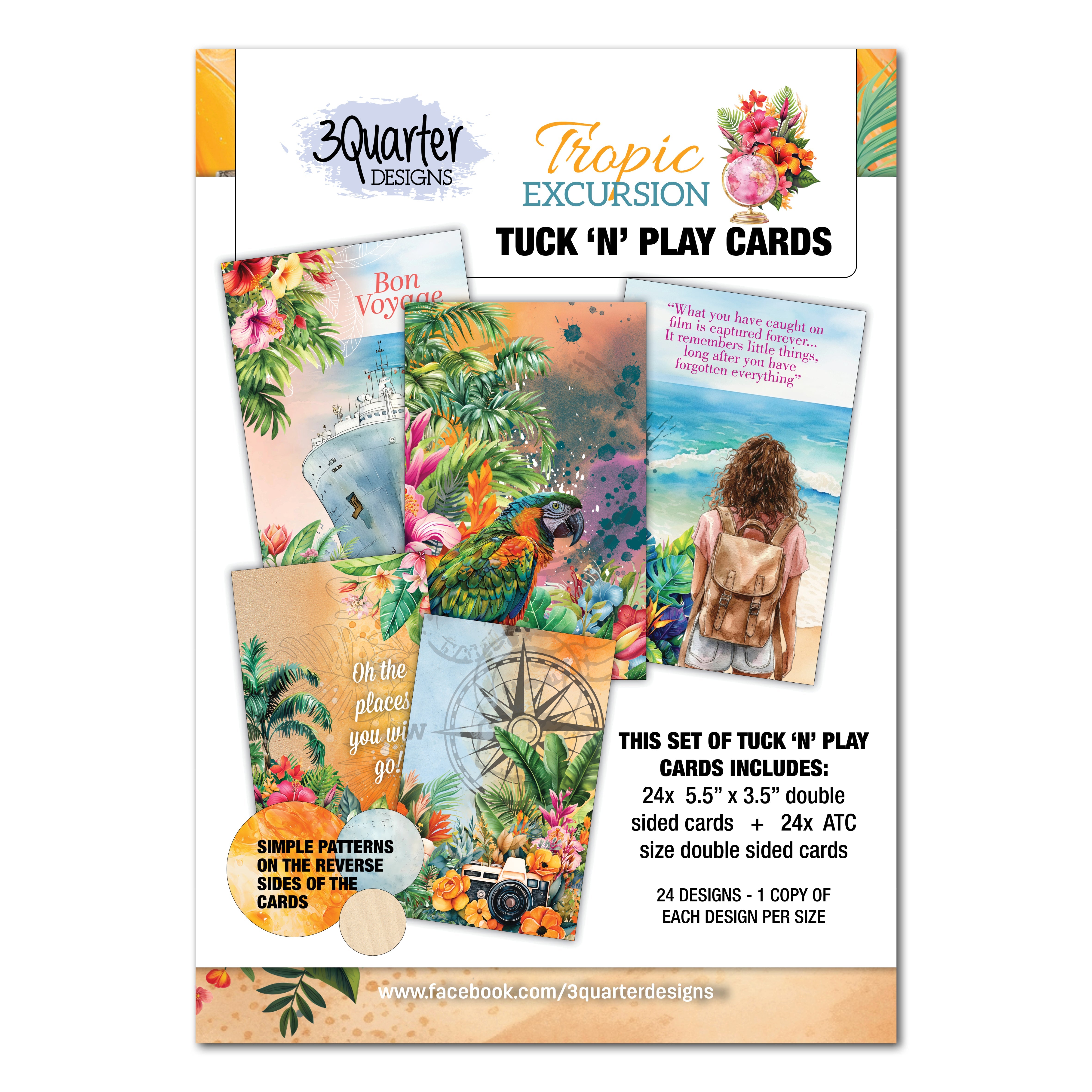 3Quarter Designs Tropic Excursion - Tuck N Play Cards