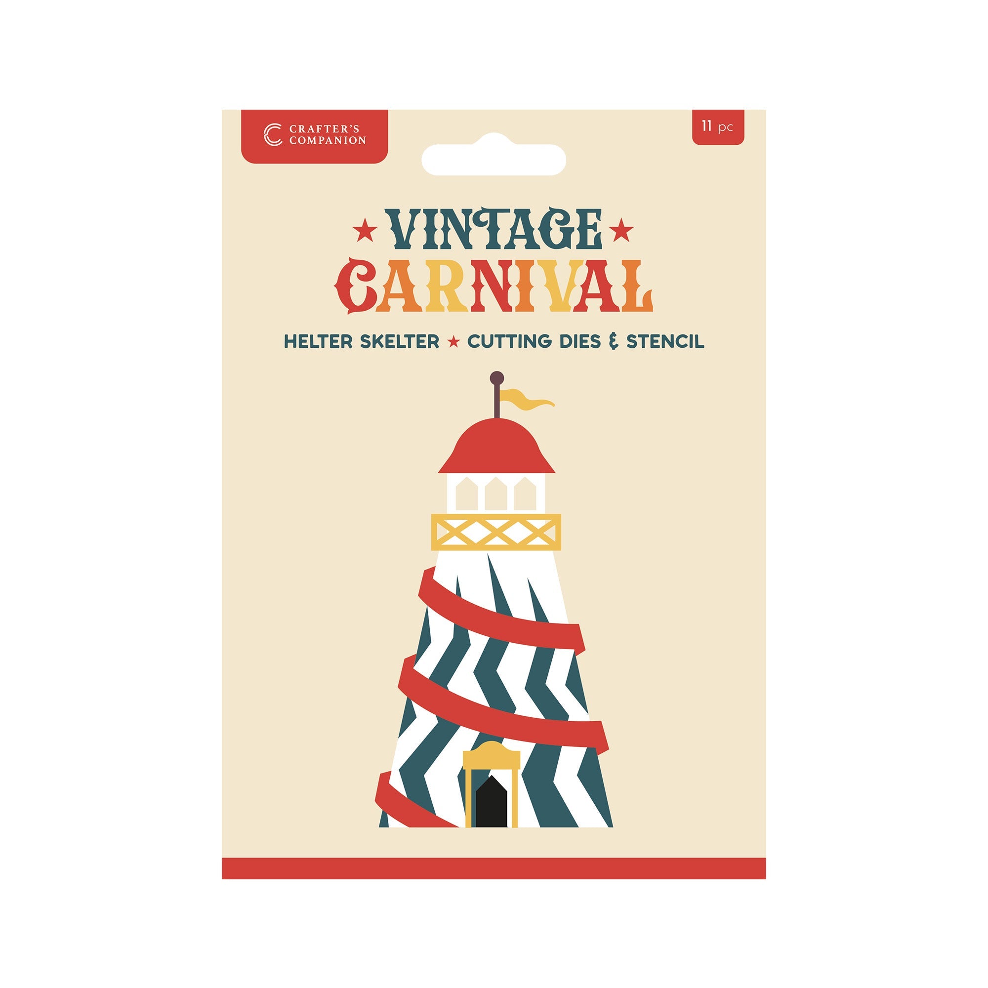 Vintage Carnival Metal Die & Stencil Set - Helter Skelter