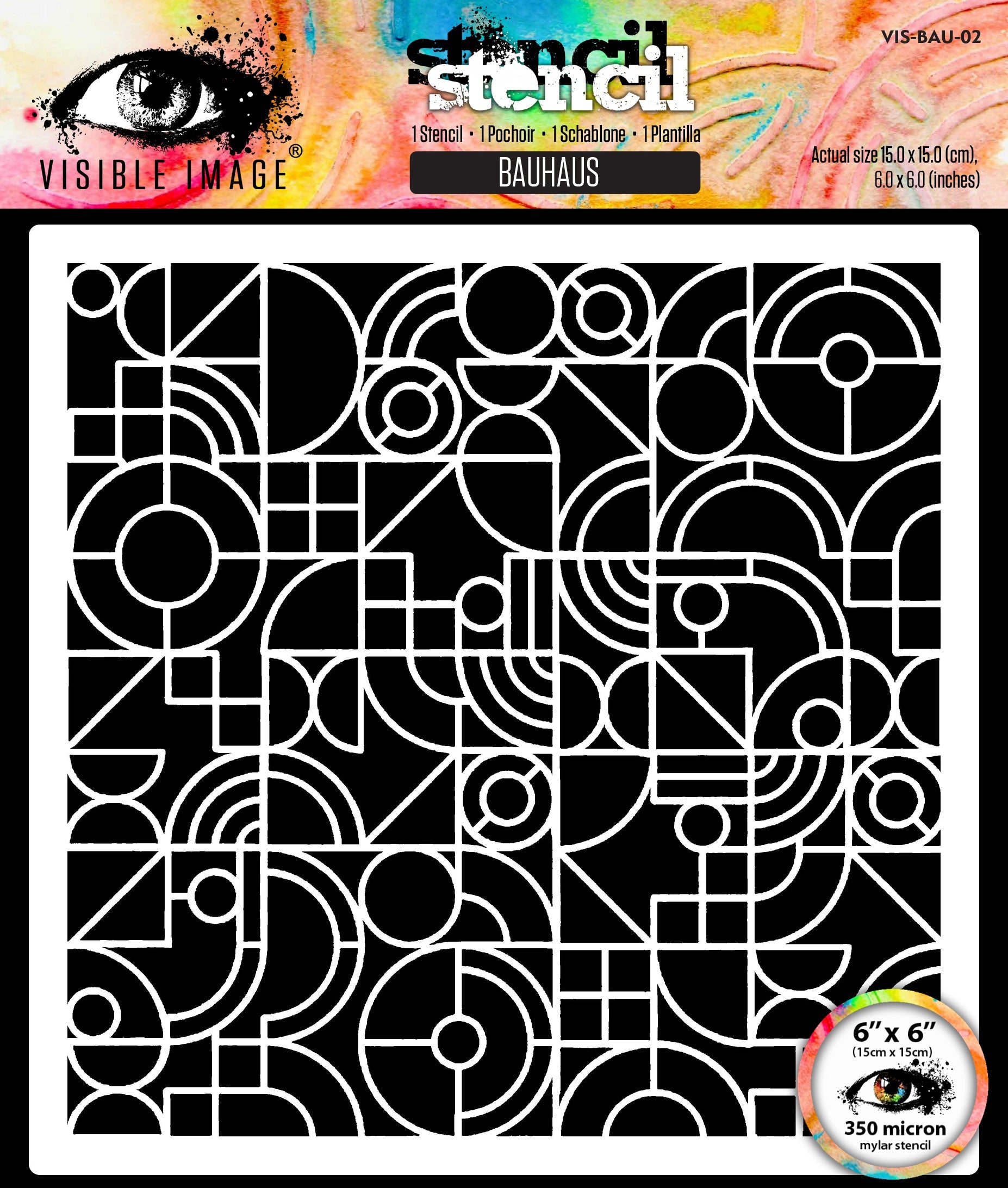 Visible Image Bauhaus 6 in x 6 in Stencil