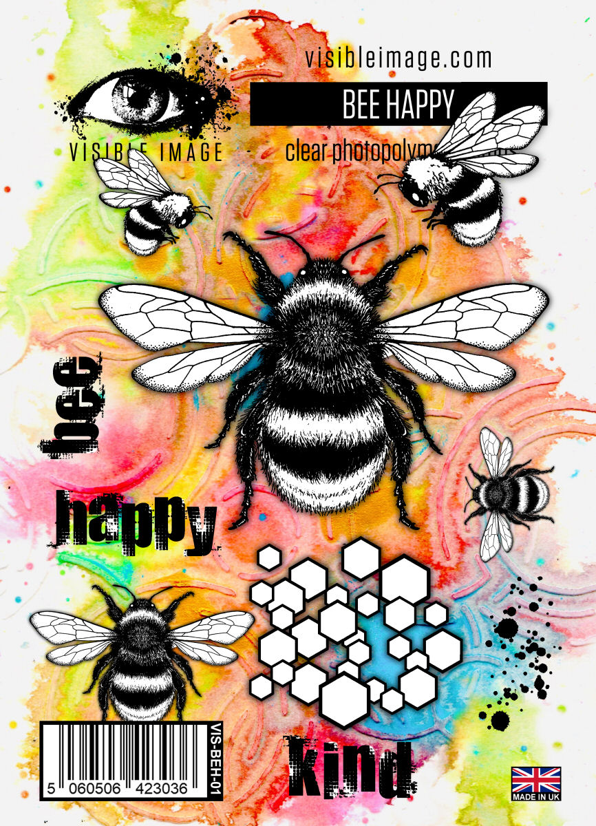Visible Image Bee Happy - A6 Stamp Set