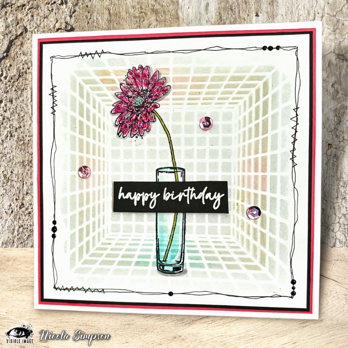 Visible Image Birthday In Bloom Co-ordinating Dies