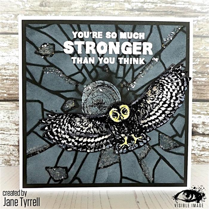 Visible Image Breaking Glass Stencil - 6 x 6