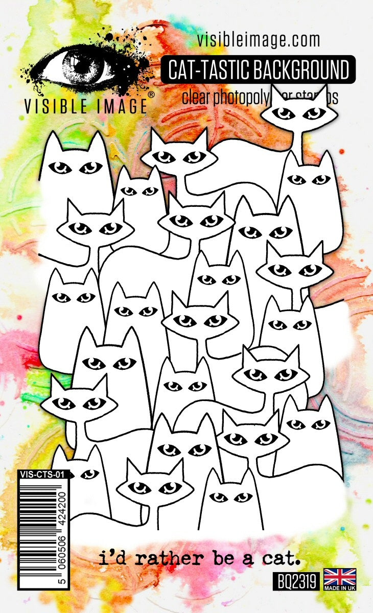 Visible Image Cat-tastic Background - A6 Stamp Set