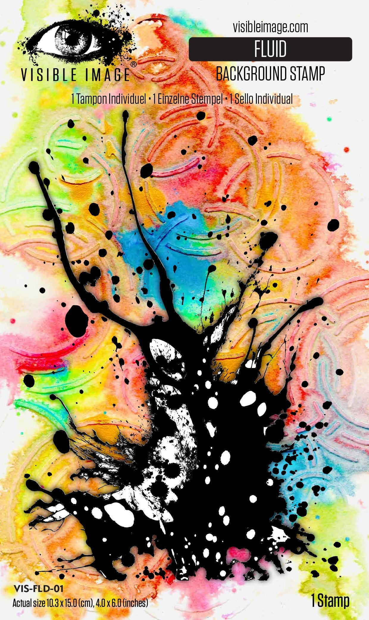 Visible Image Fluid Background 4 in x 6 in Stamp Set
