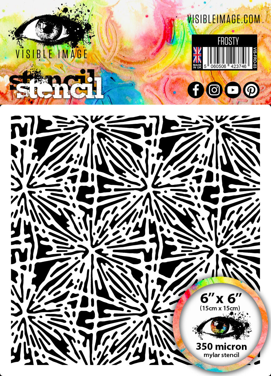 Visible Image Frosty Stencil - 6 x 6