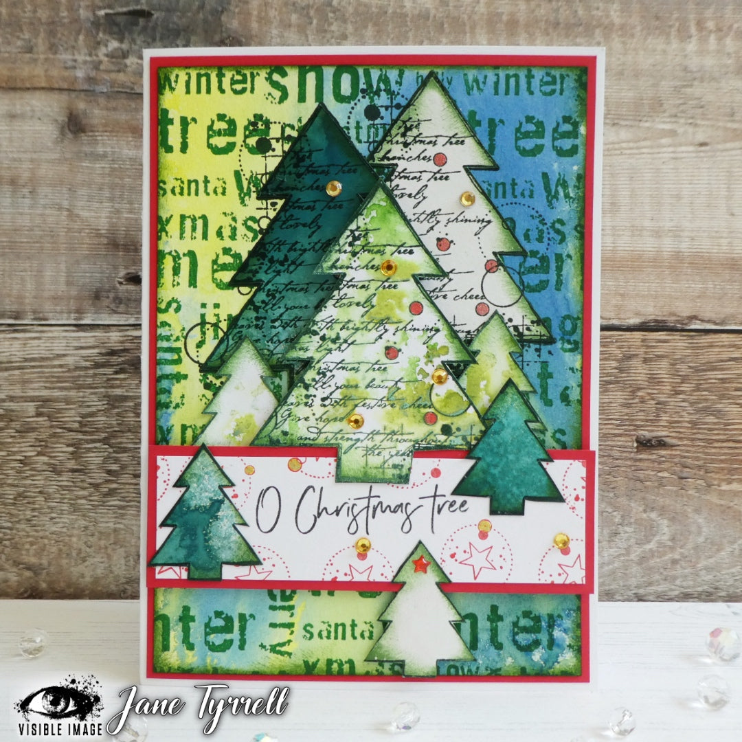 Visible Image Grunge Christmas Words - A6 Stamp Set